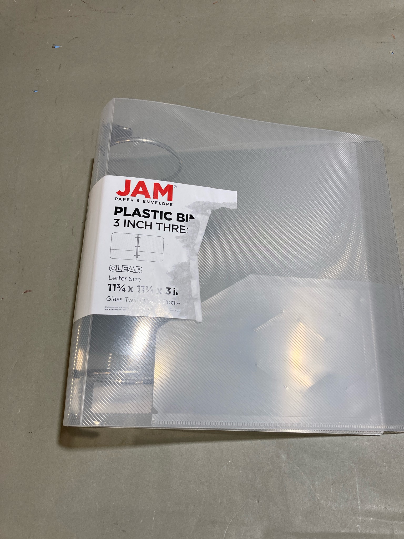 JAM Paper Clear Ring Binder Size Letter Size