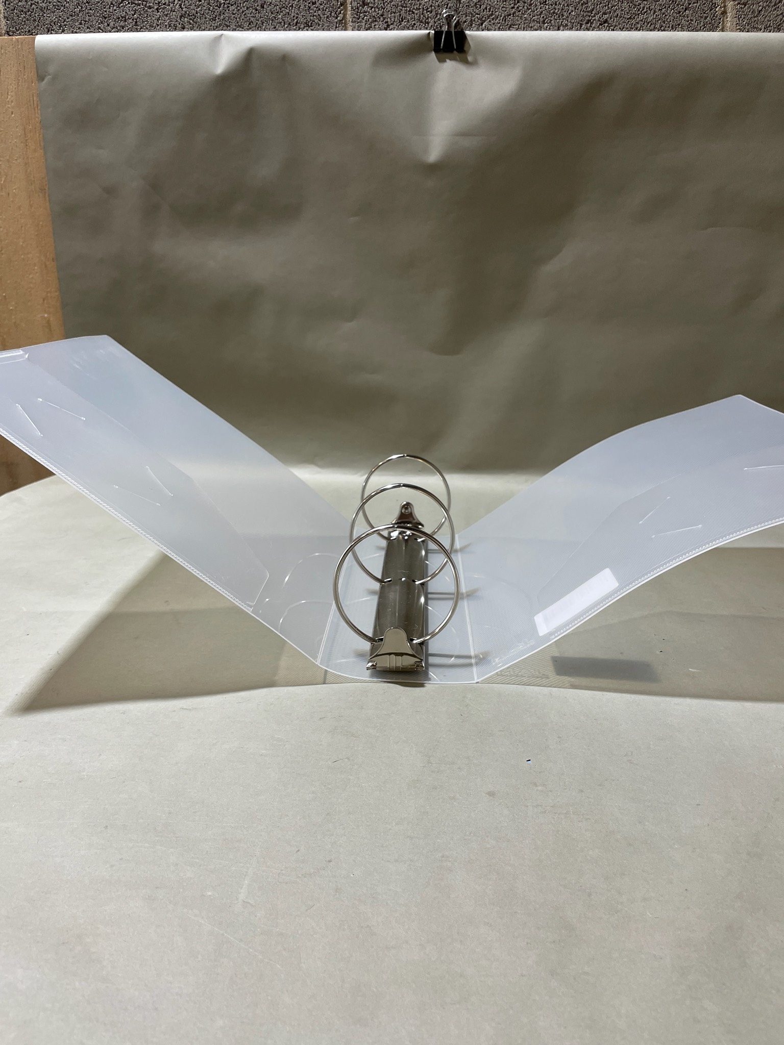 Frosted Translucent Plastic 3-Ring Binder