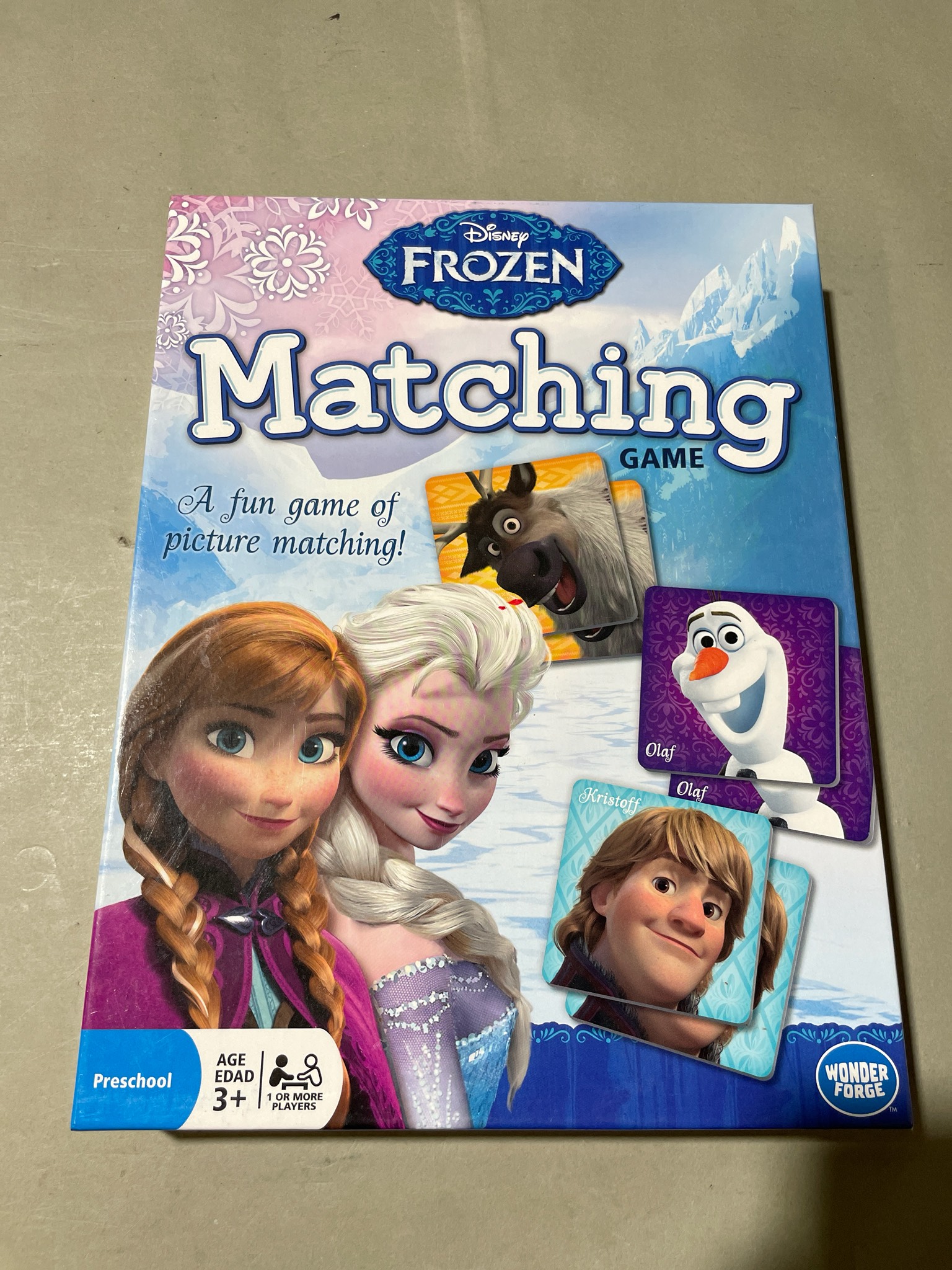 Wonder Forge Blue Disney Frozen Matching Game