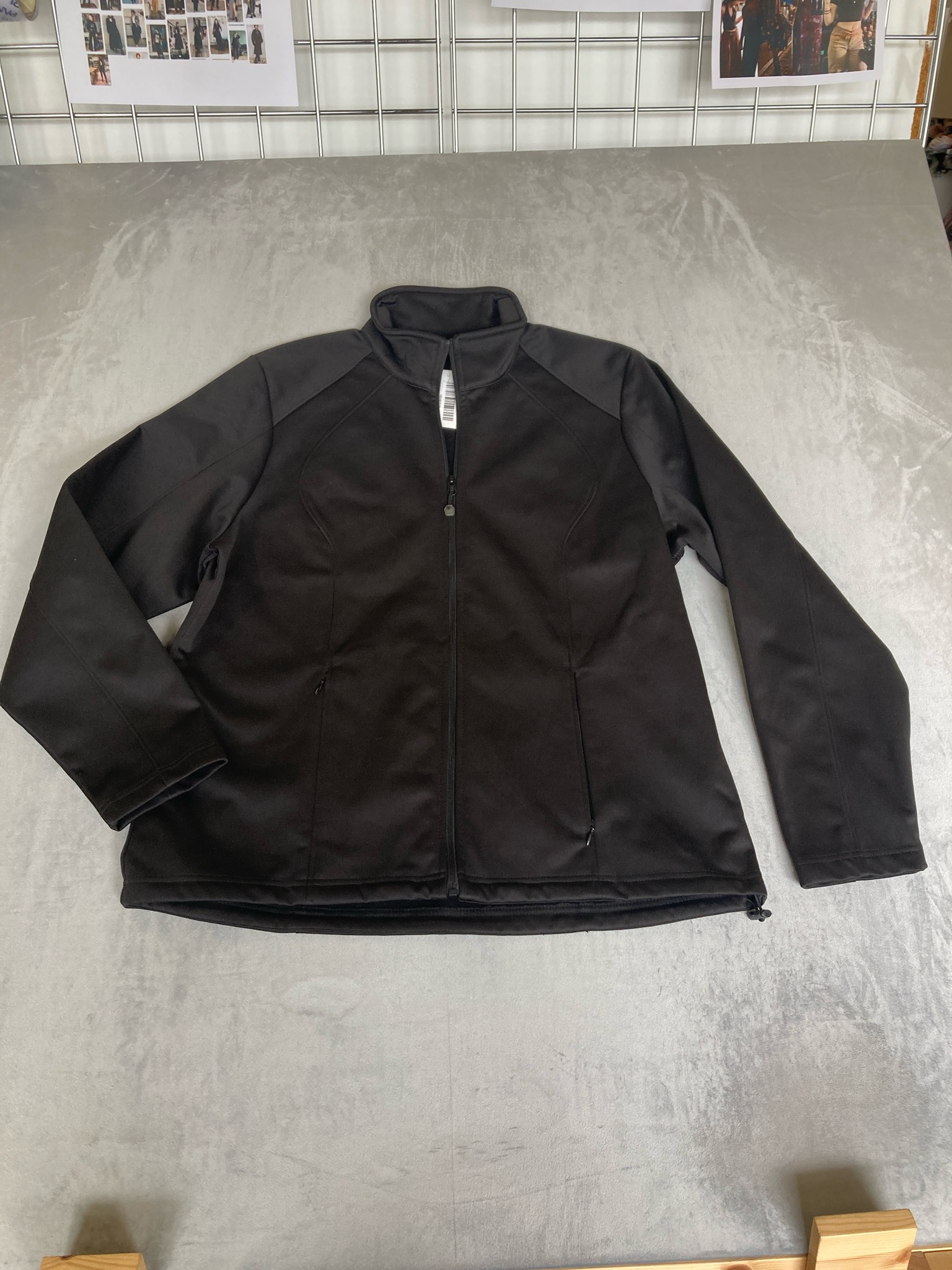 UltraClub Black Full-Zip Jacket Size XL