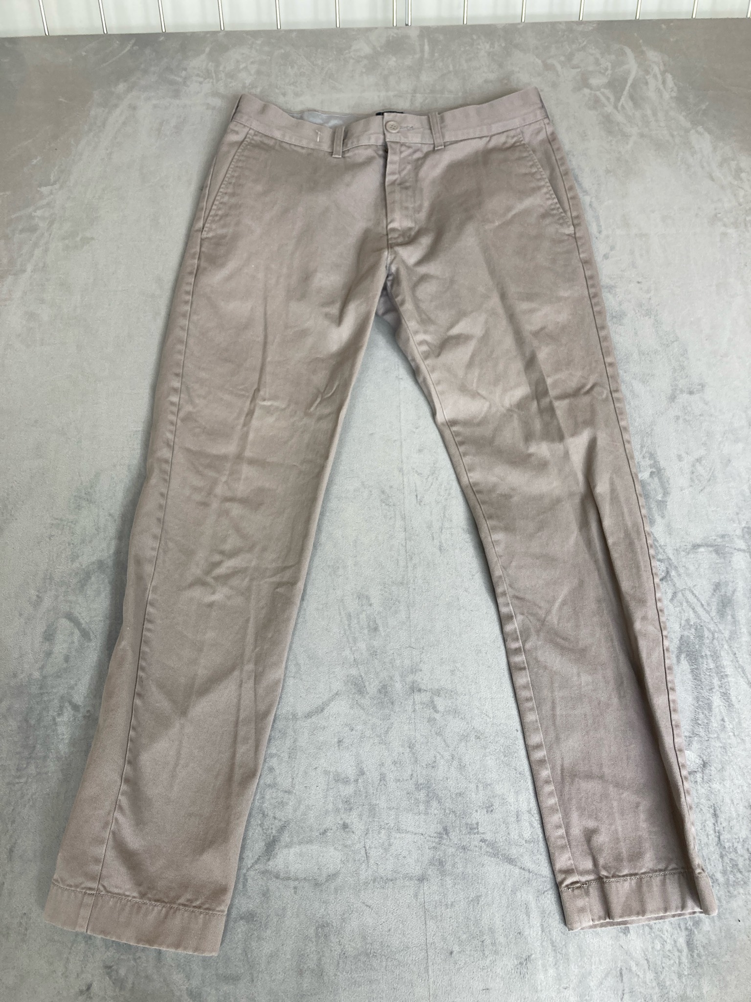 J.CREW Taupe Cotton Twill Chinos Size 38x30