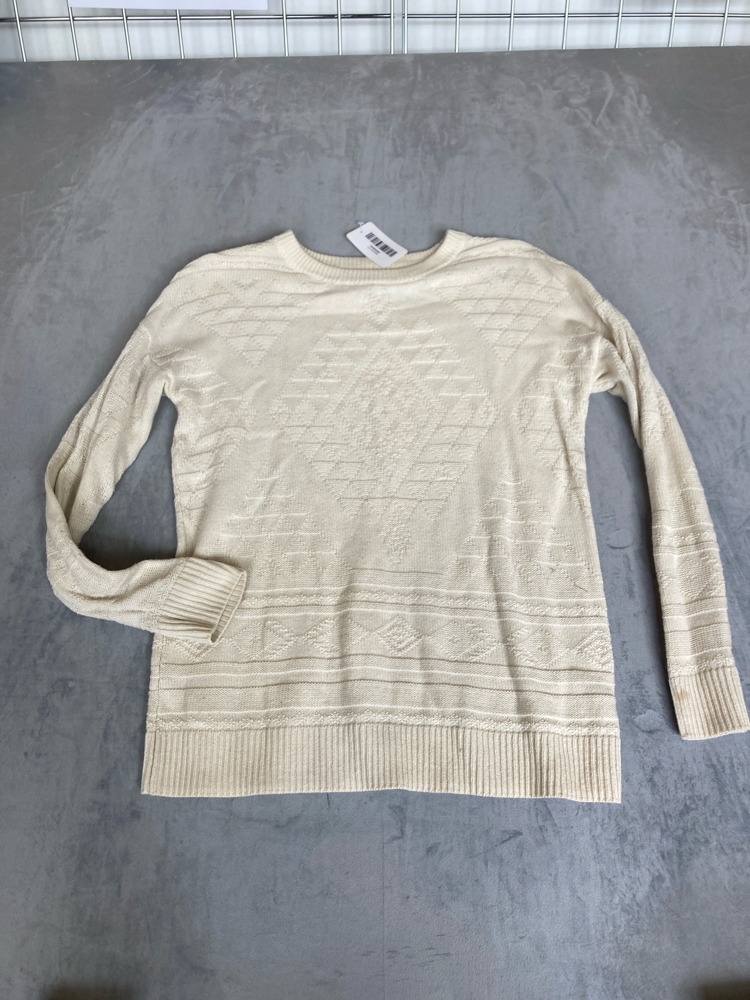 LA Hearts Cream Textured Knit Sweater Size S
