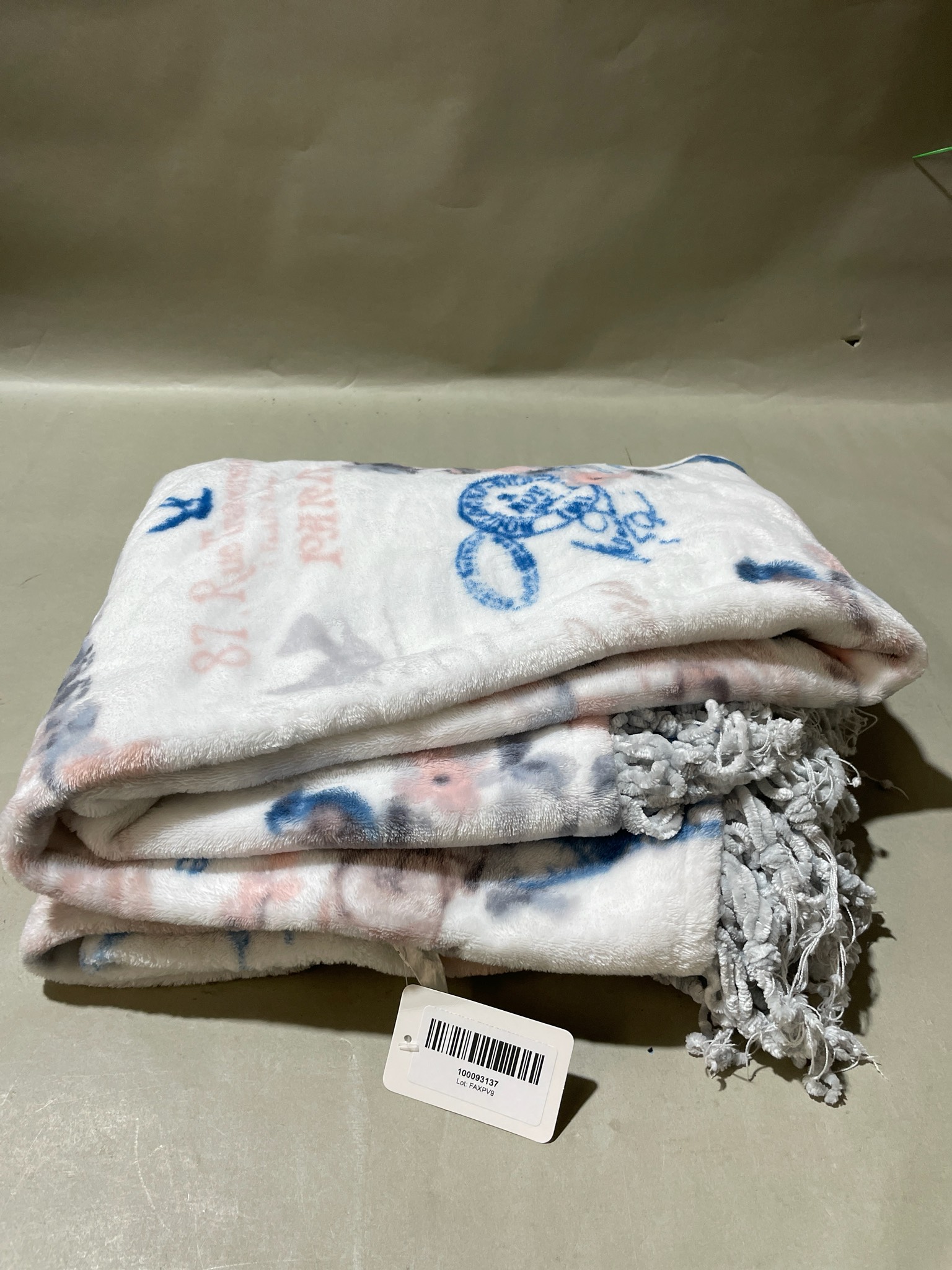 White Plush Throw Blanket