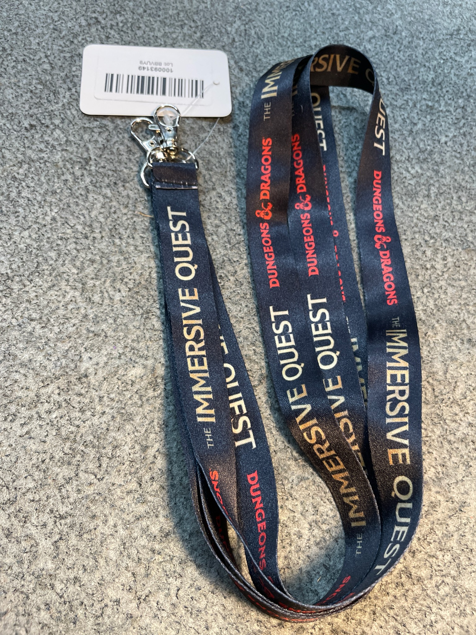 Dungeons & Dragons Black Fabric Lanyard