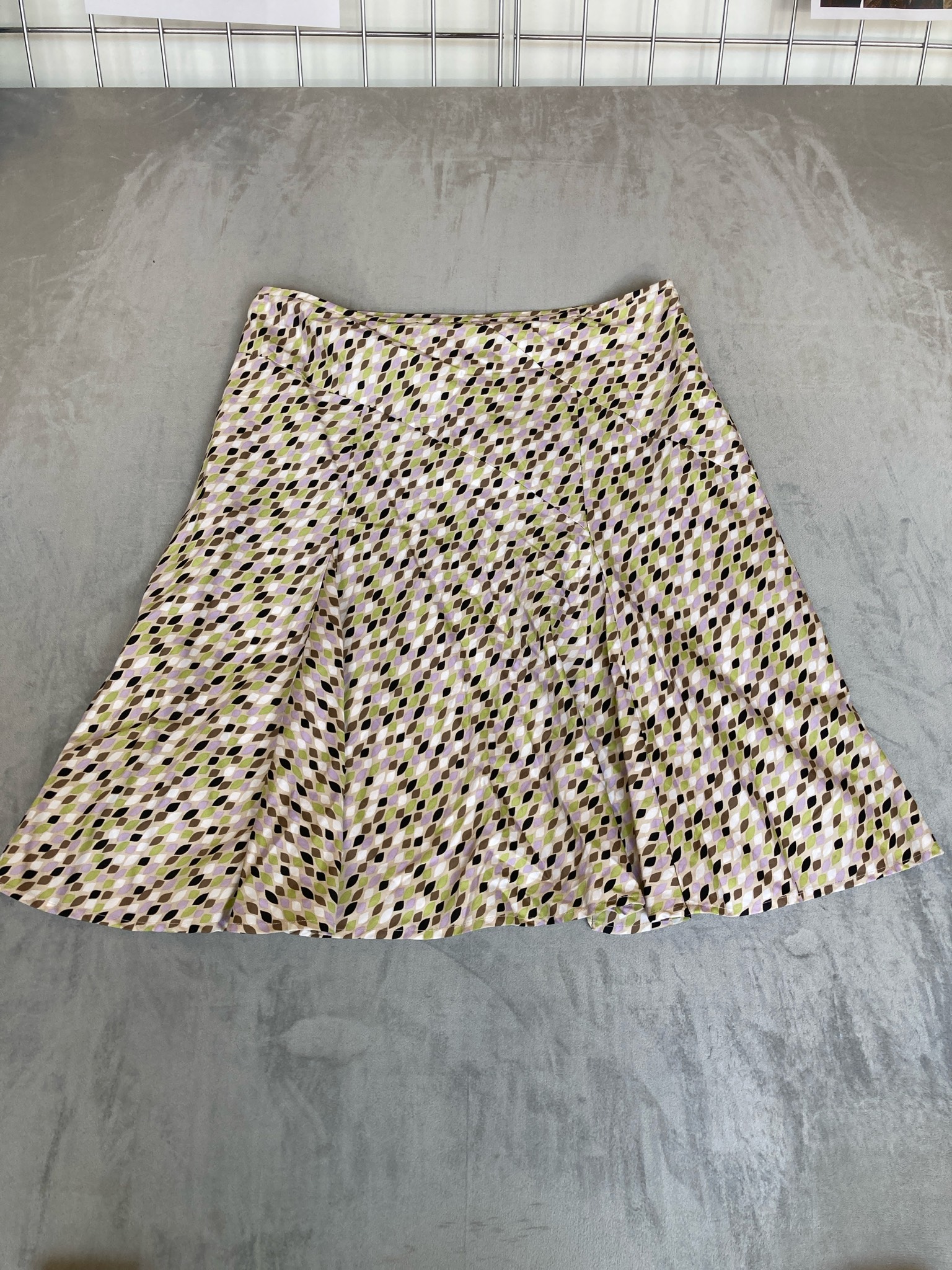 George Multicolor Cotton A-Line Skirt Size Ladies 12