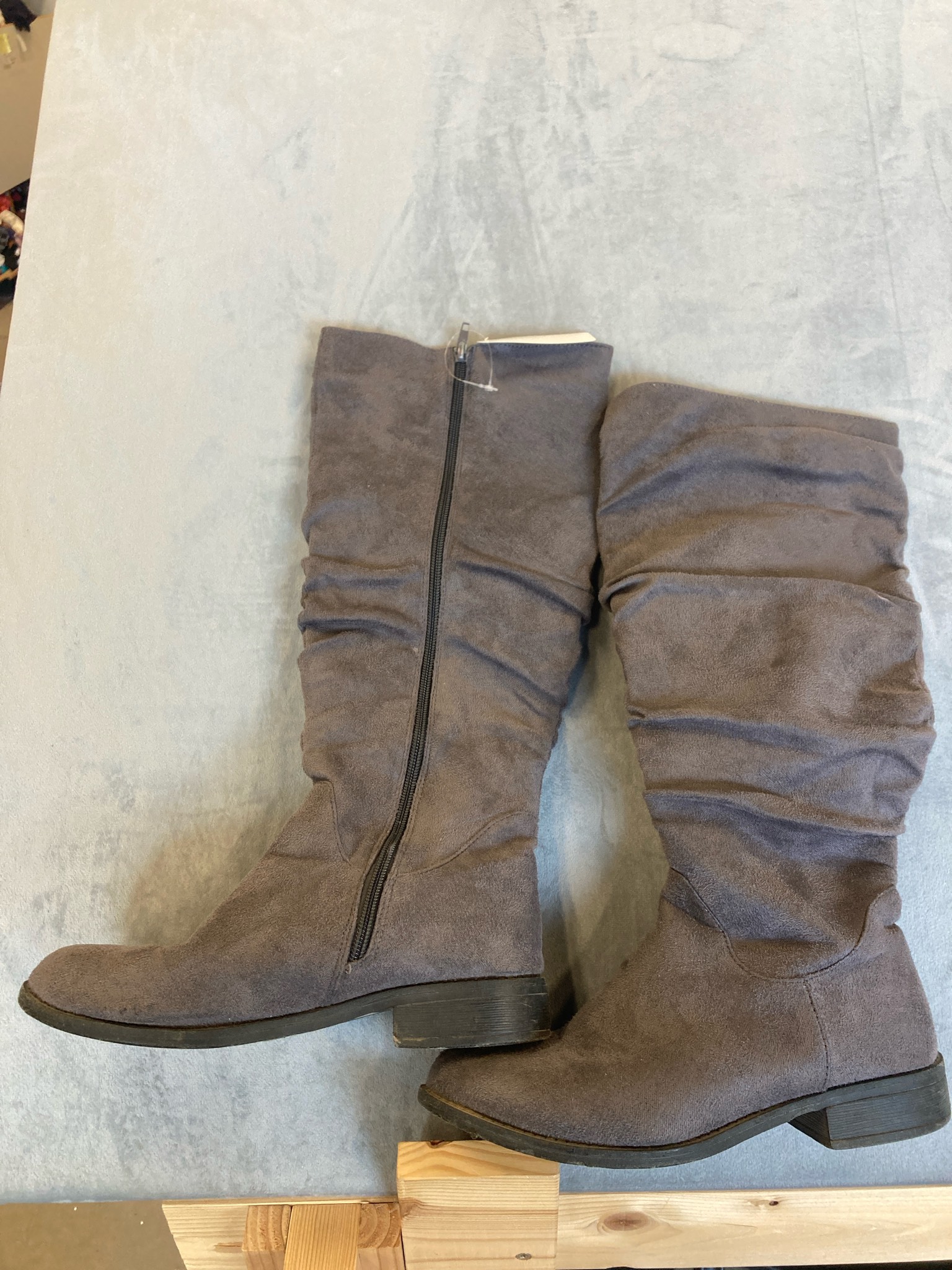 Taupe Slouch Boots