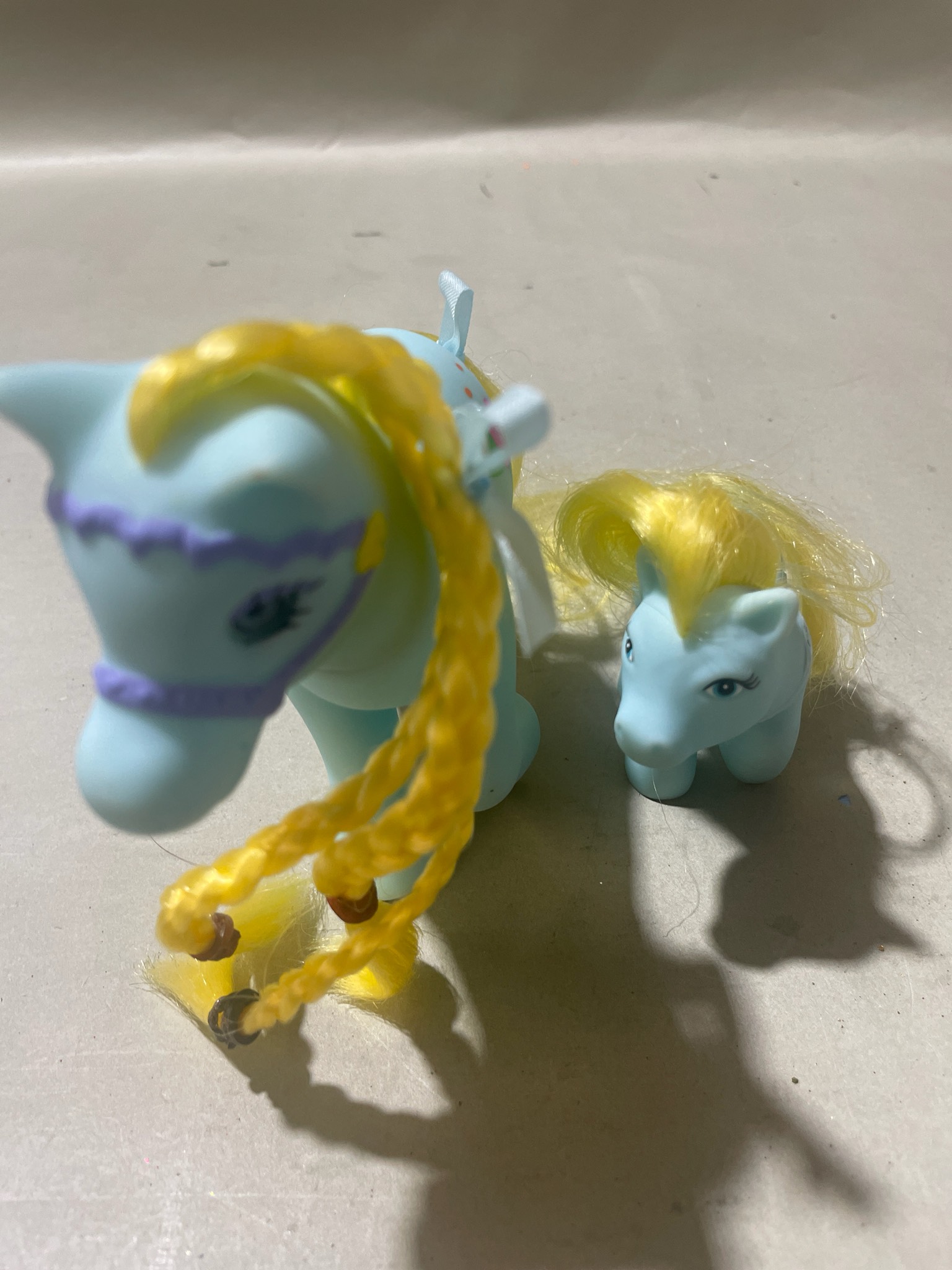 Light Blue Two Piece Pony Figurine Set