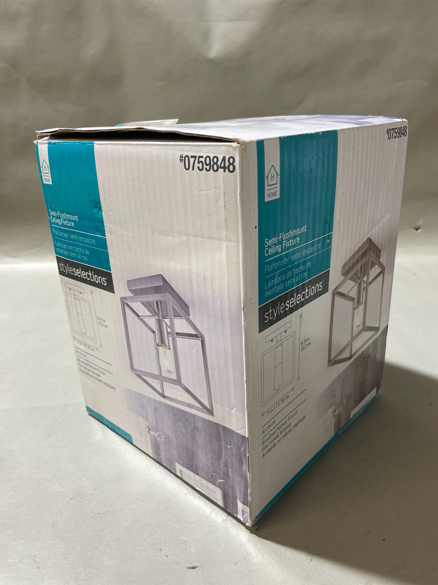 Style Selections Semi Flushmount Ceiling Light Fixture