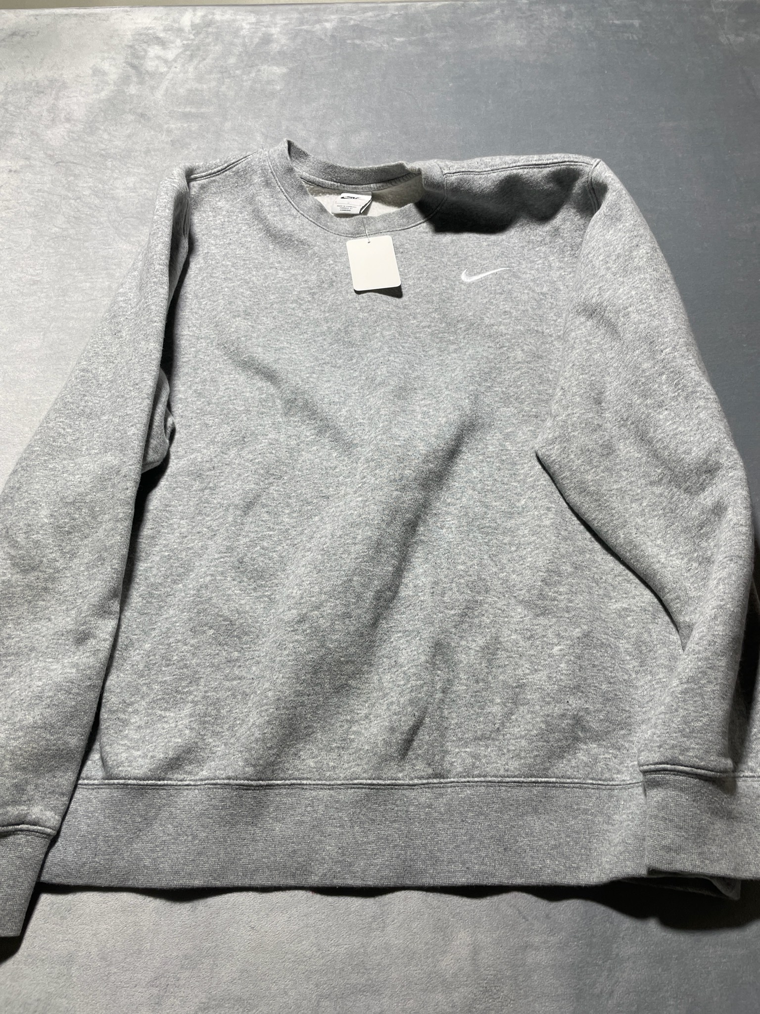Nike Gray Cotton Blend Crewneck Sweatshirt Size L
