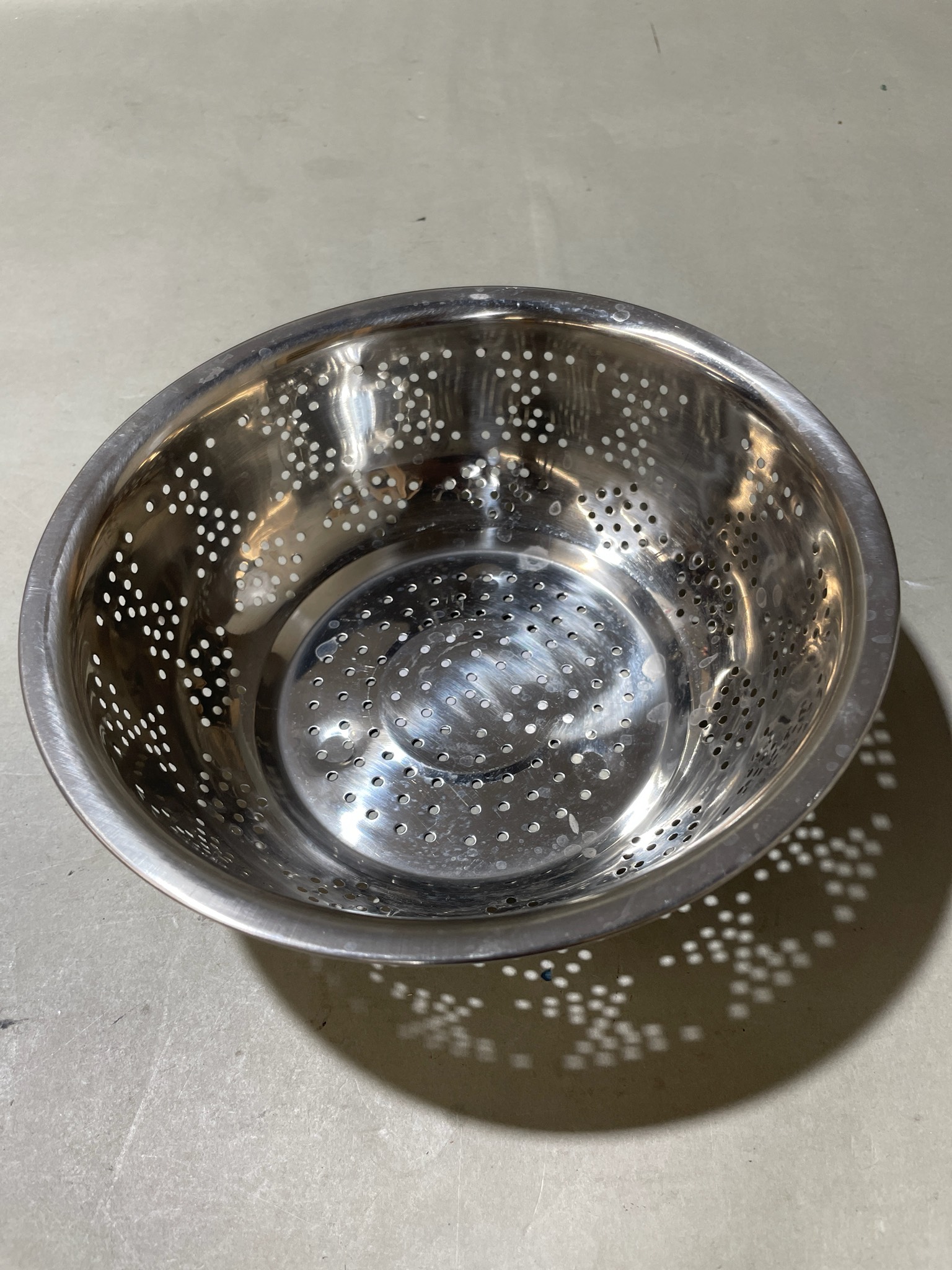 Silver Perforated Colander