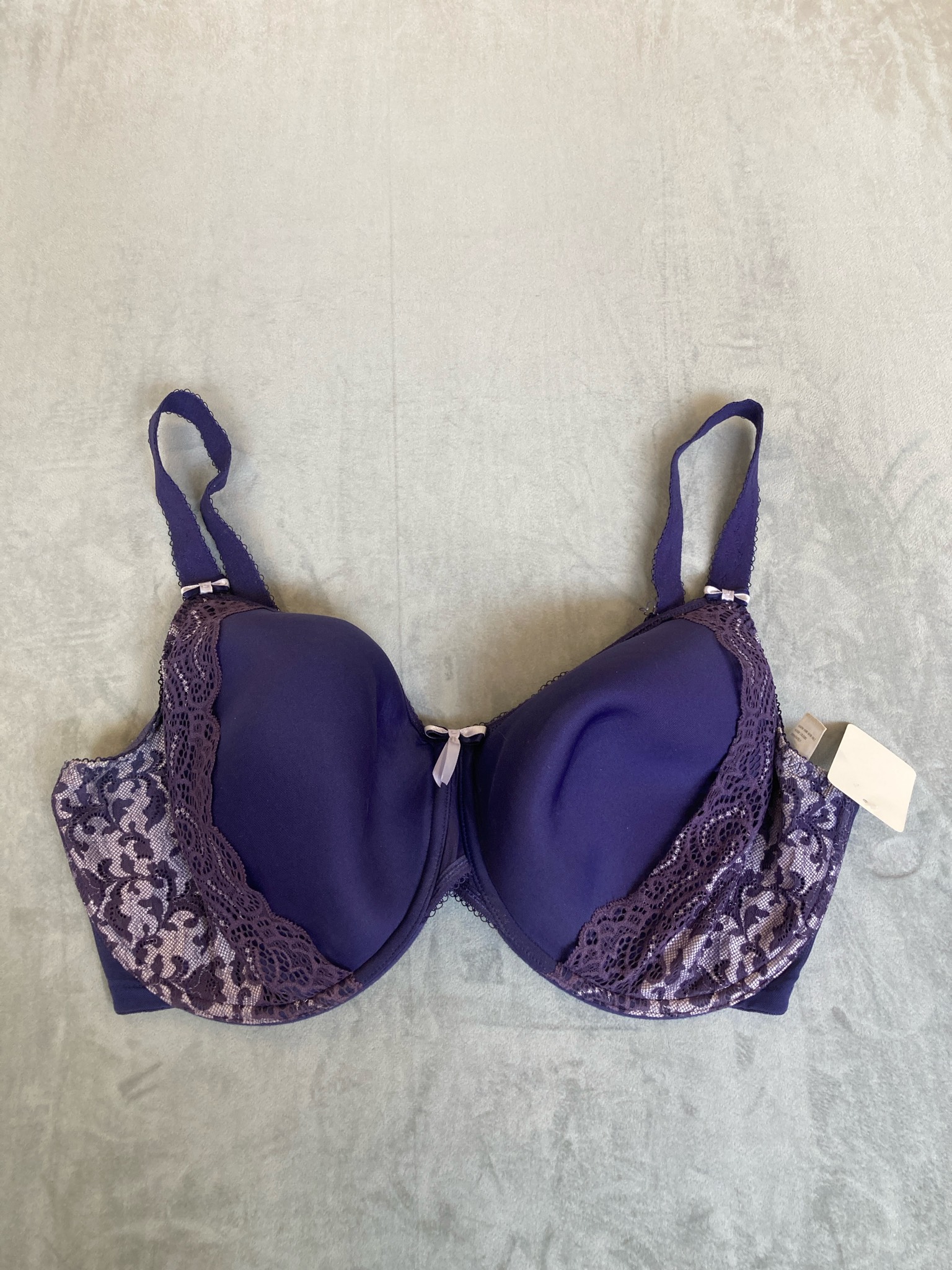 Elomi Purple Polyamide Lace Underwire Bra Size US 36G