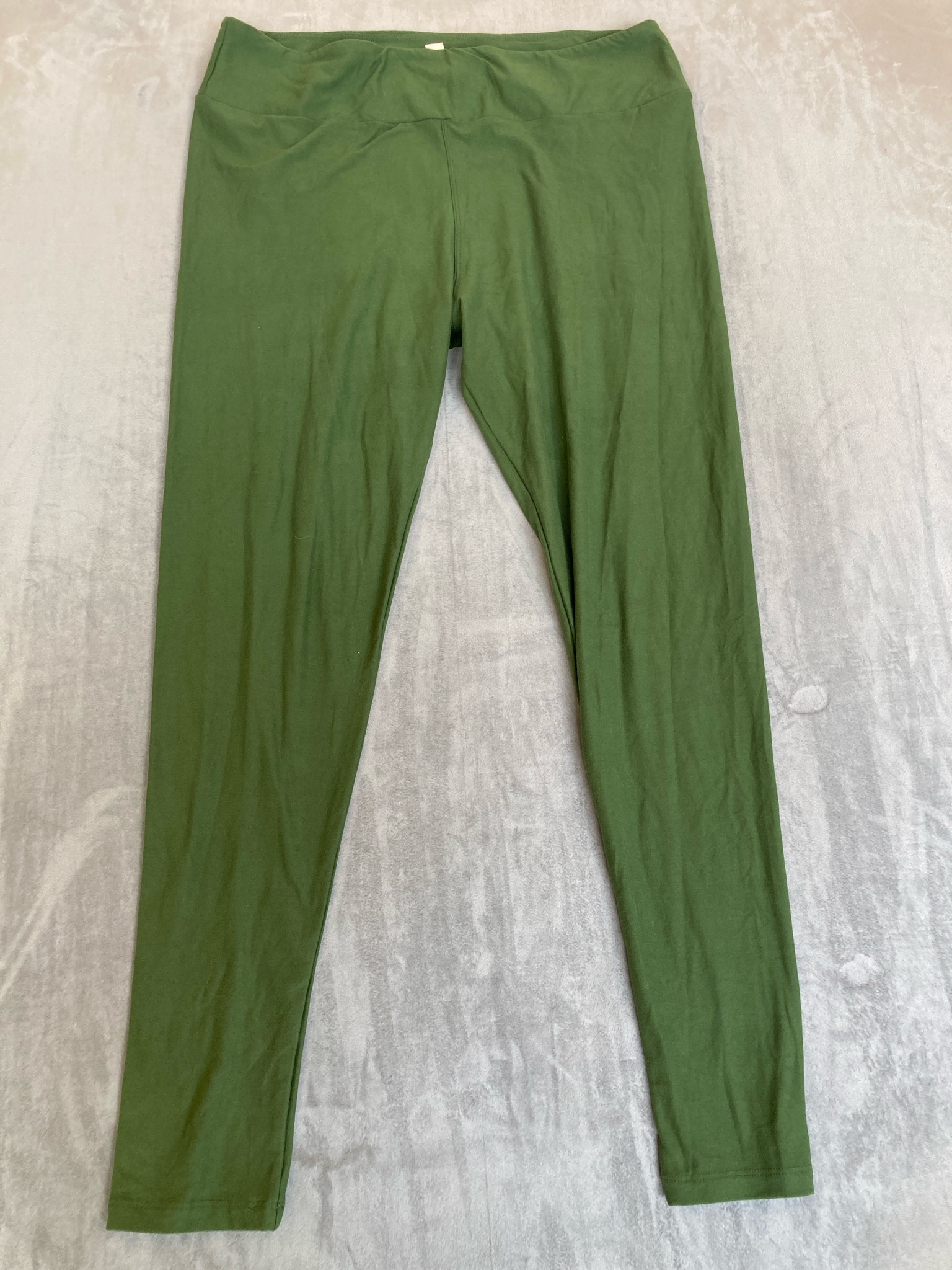 Full Circle Olive Green Stretch Knit Leggings Size Tall & Curvy
