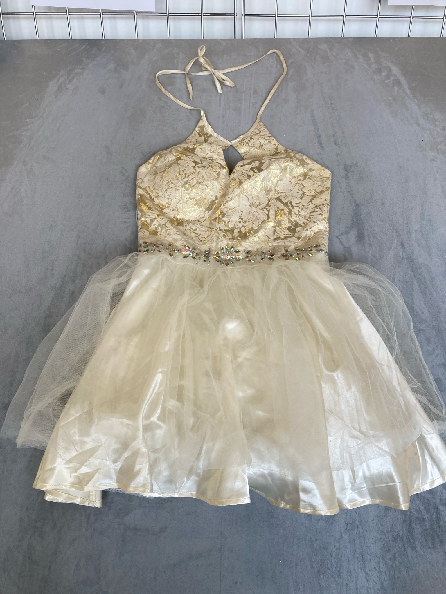 Masquerade Ivory Tulle Formal Dress