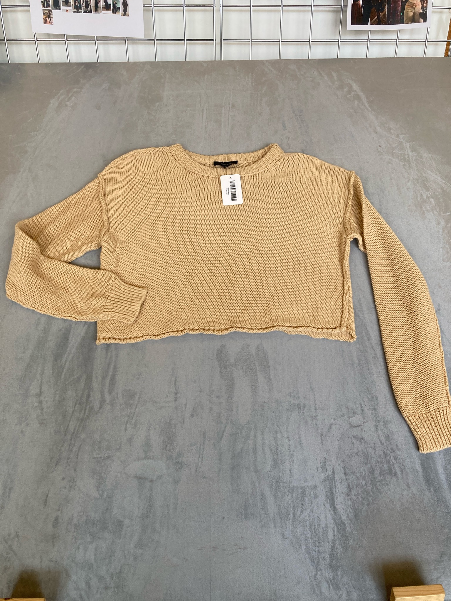 Cotton Candy LA Tan Chunky Knit Sweater Size XS/S