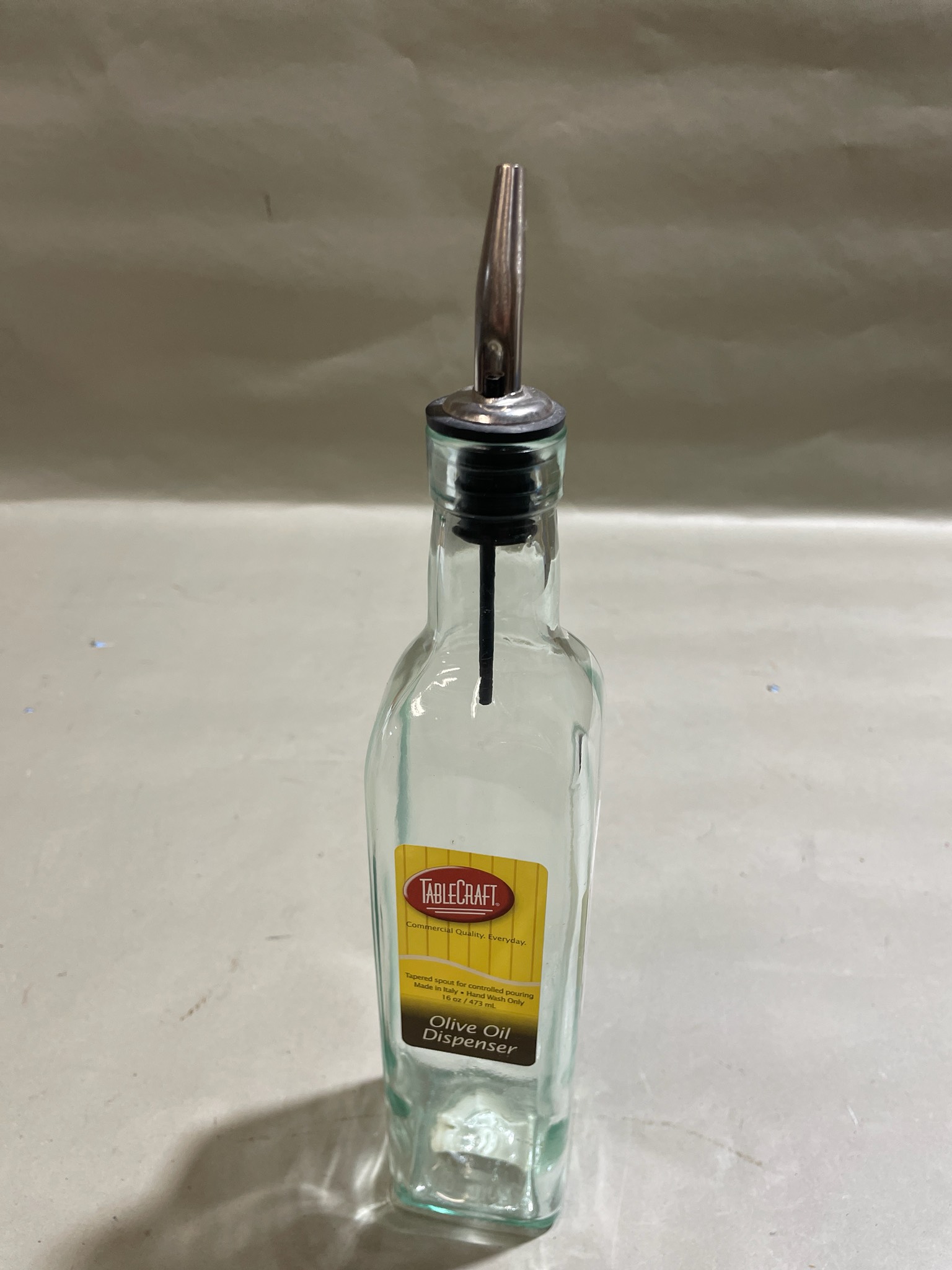 Clear Glass Olive Oil Dispenser