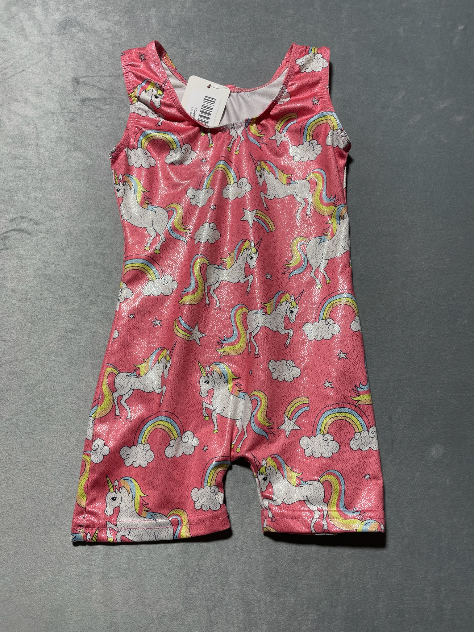 Pink Polyester Blend Sleeveless Romper Size 100