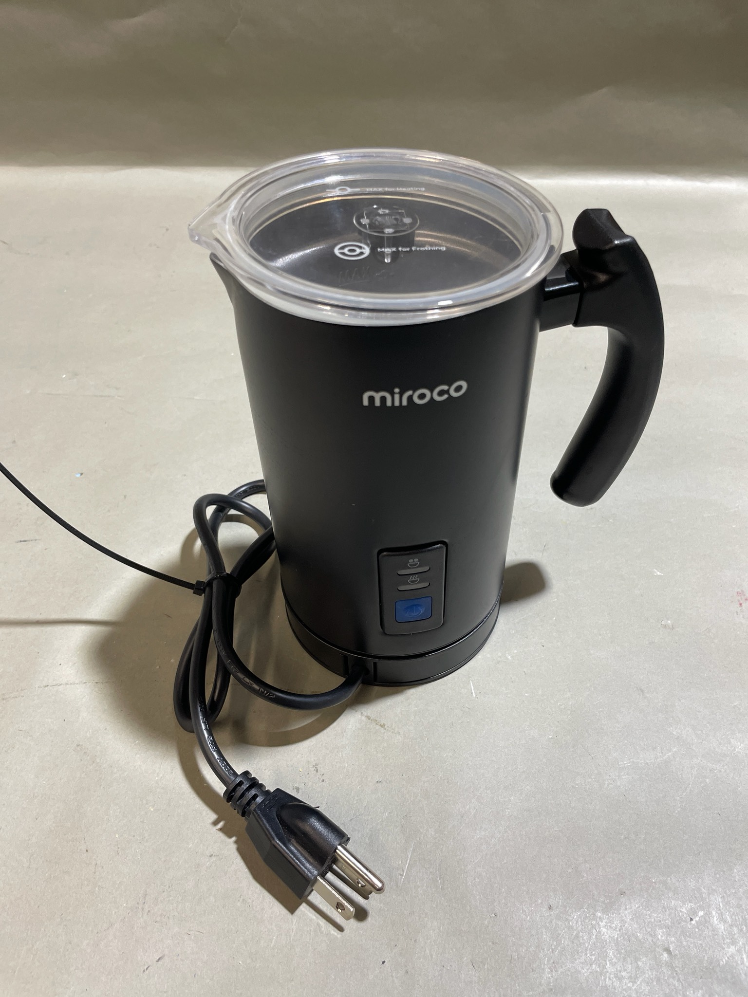 miroco Black Corded Electric Milk Frother