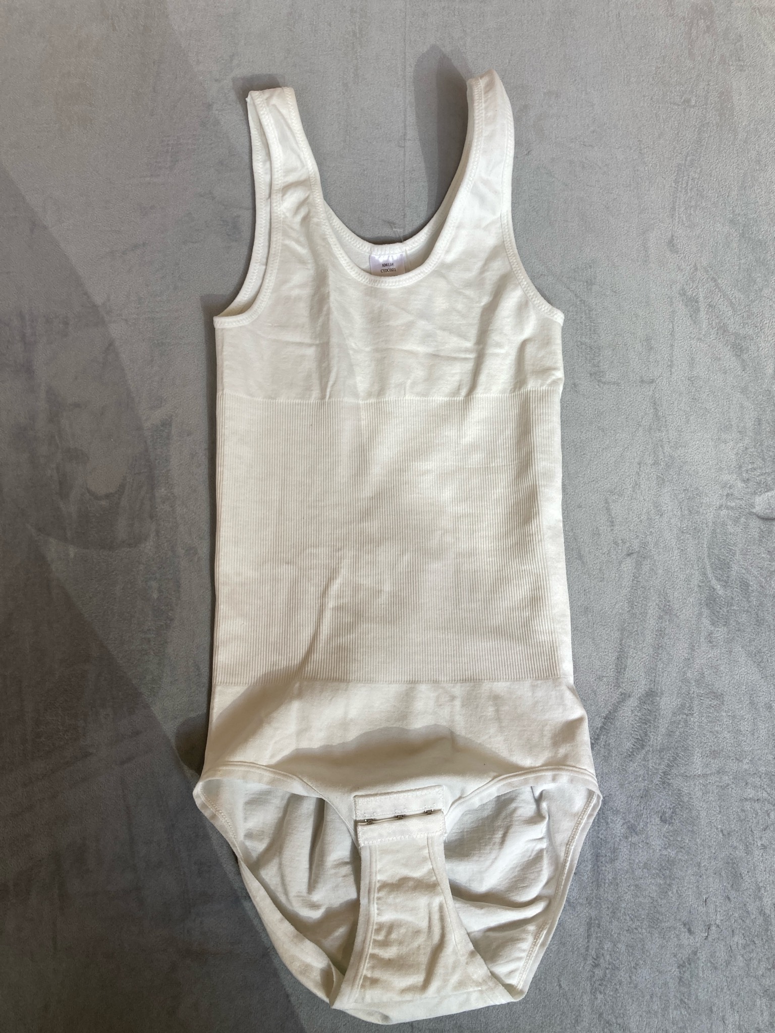 White Polyamide Spandex Bodysuit Size XS/S