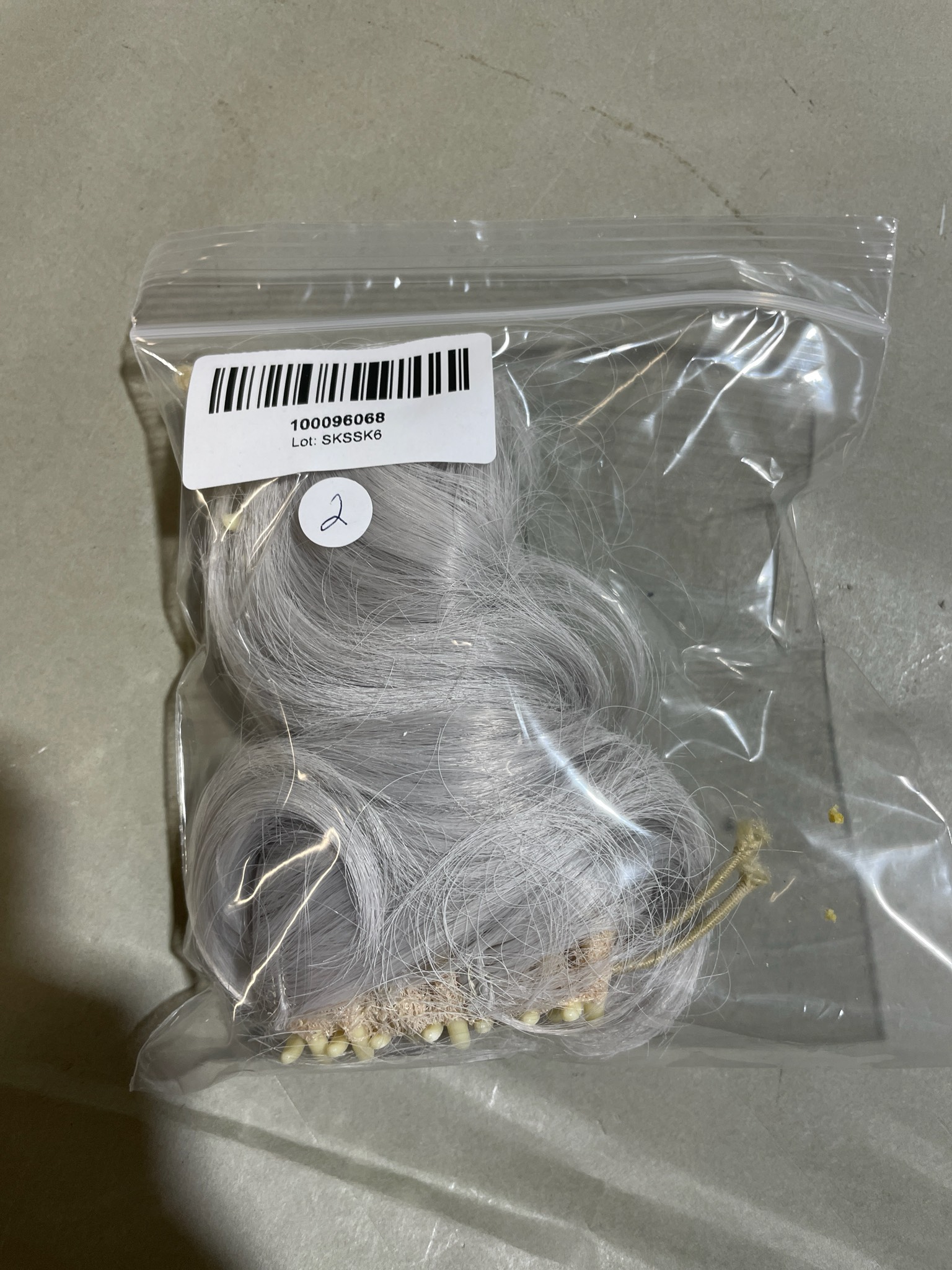 Light Gray Clip-In Bun Set