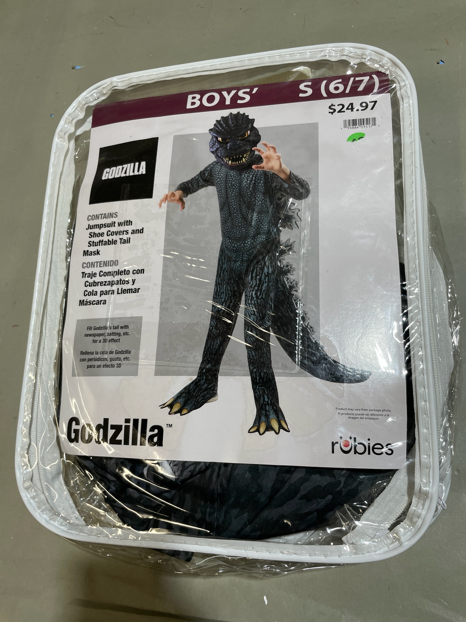 Rubies Black Scaly Synthetic Jumpsuit Size S (6/7)