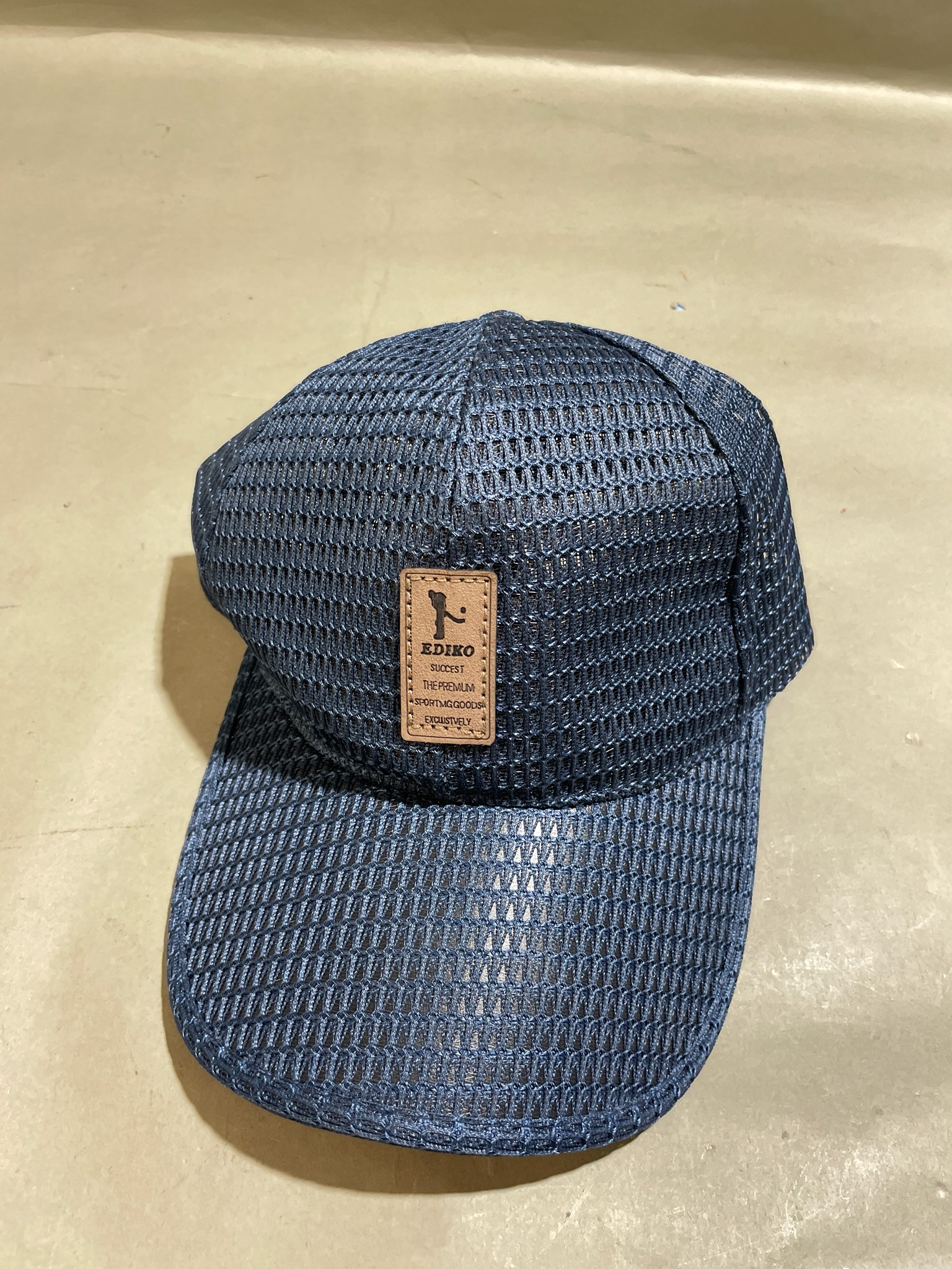 EDIKO Navy Woven Mesh Cap