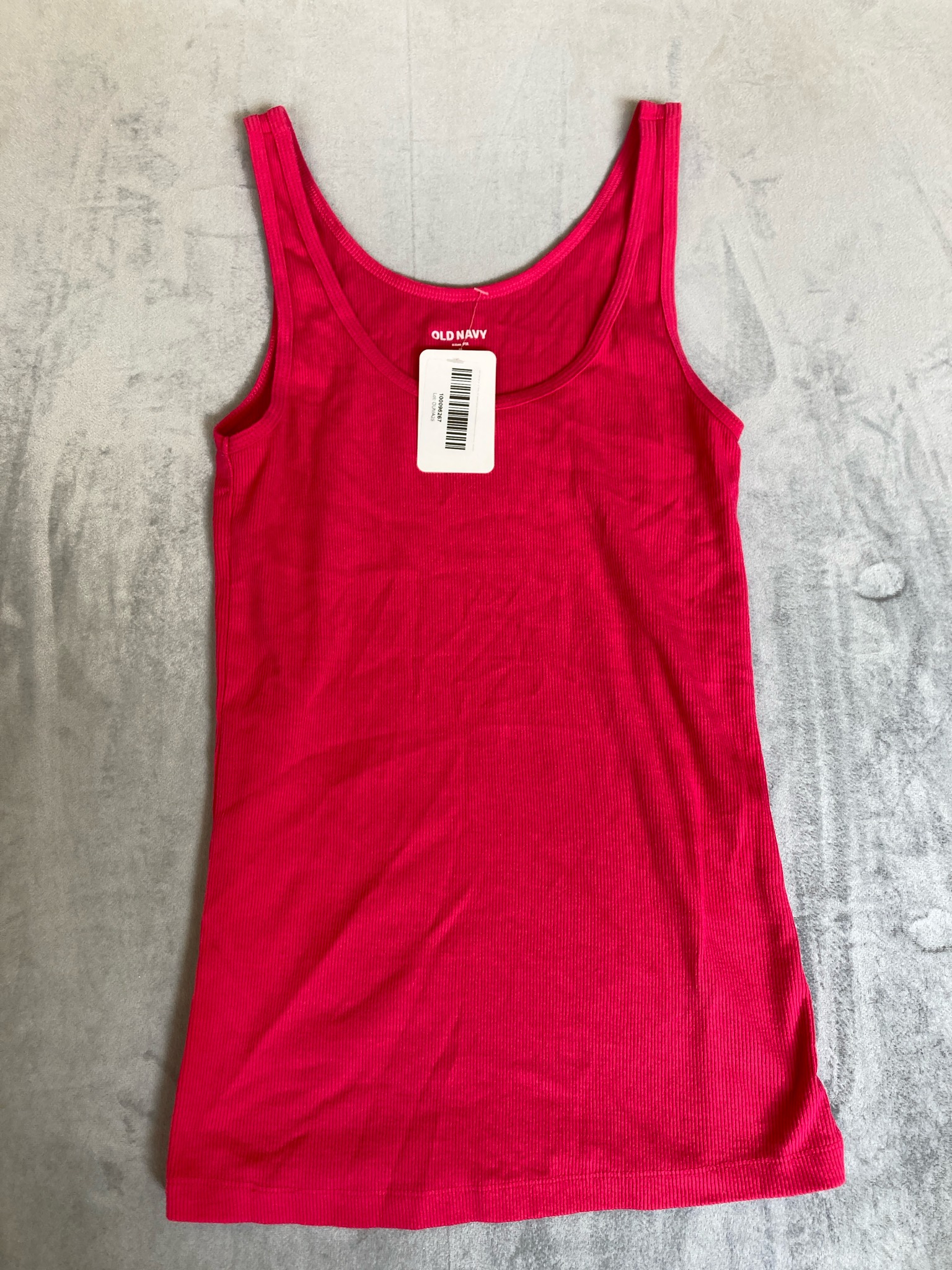 Old Navy Red Ribbed Tank Top Size Medium