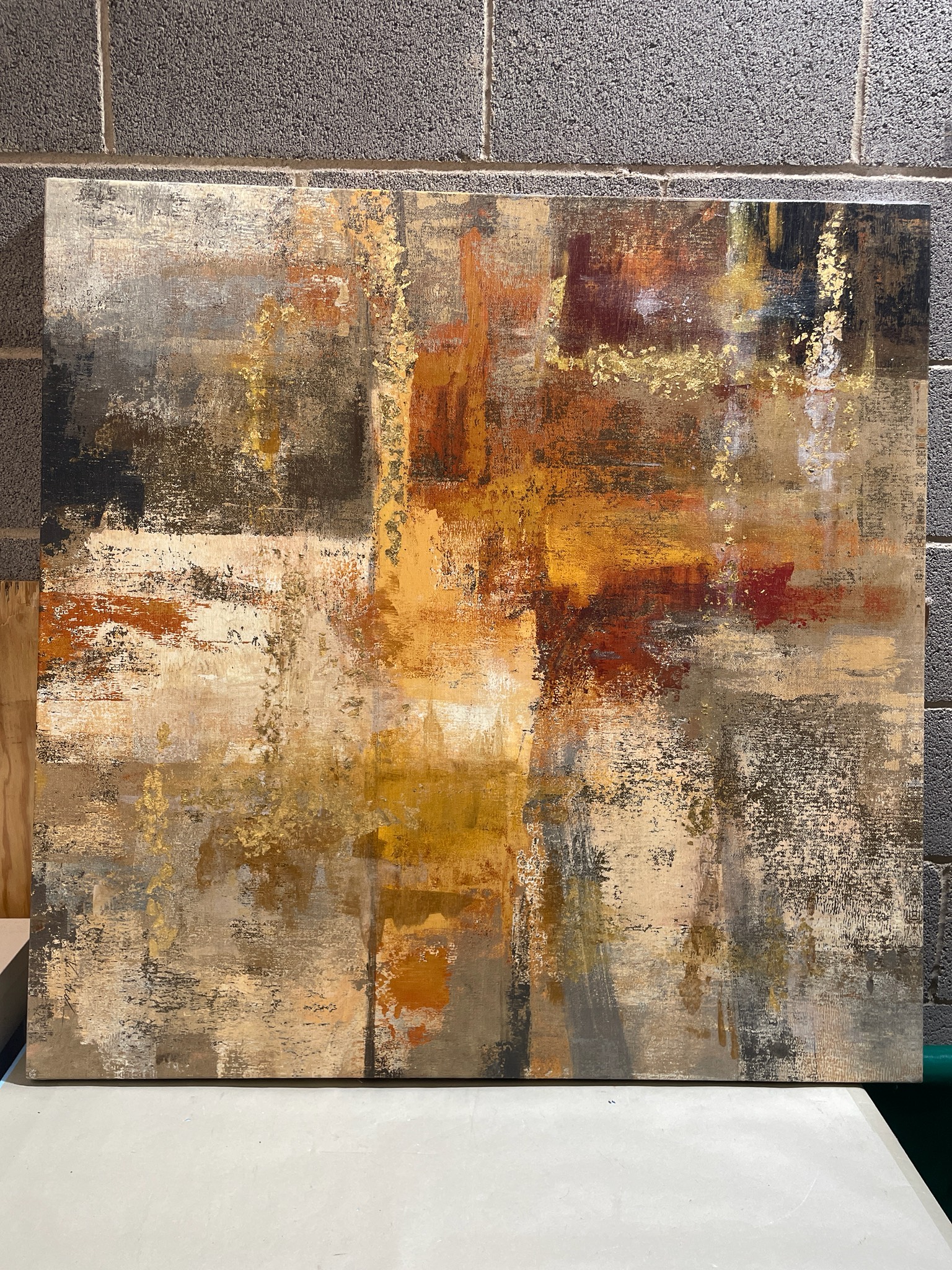 Brown Textured Abstract Wall Art