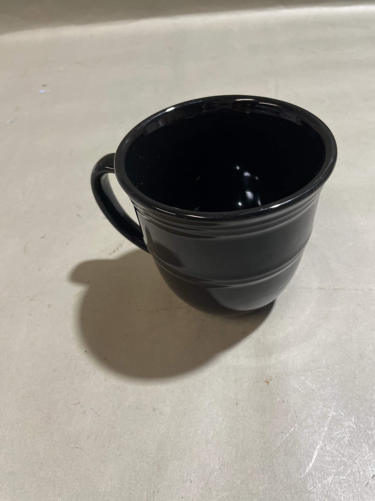 Black Ridged Coffee Mug