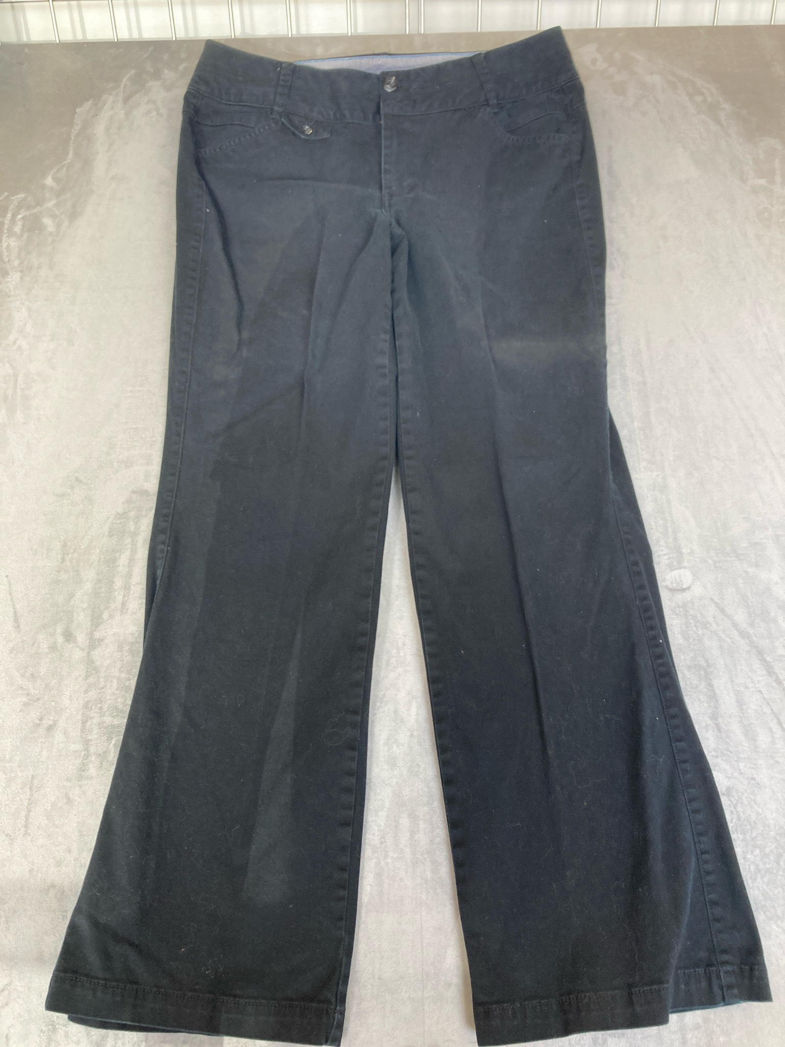 Lane Bryant Black Cotton Blend Bootcut Pants Size 14 Average