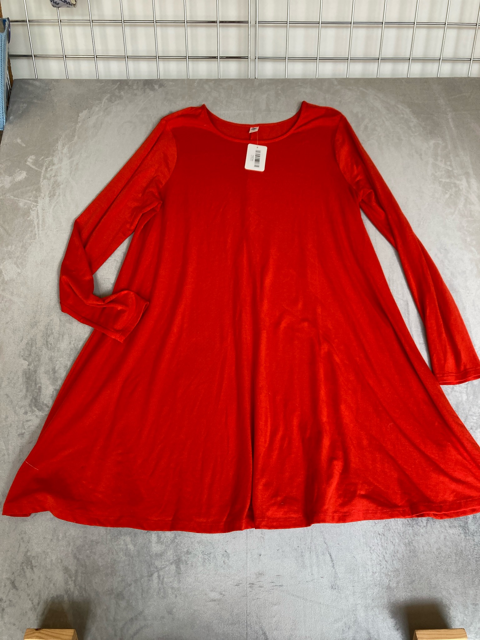 Old Navy Red Knit Swing Tunic Top Size XL