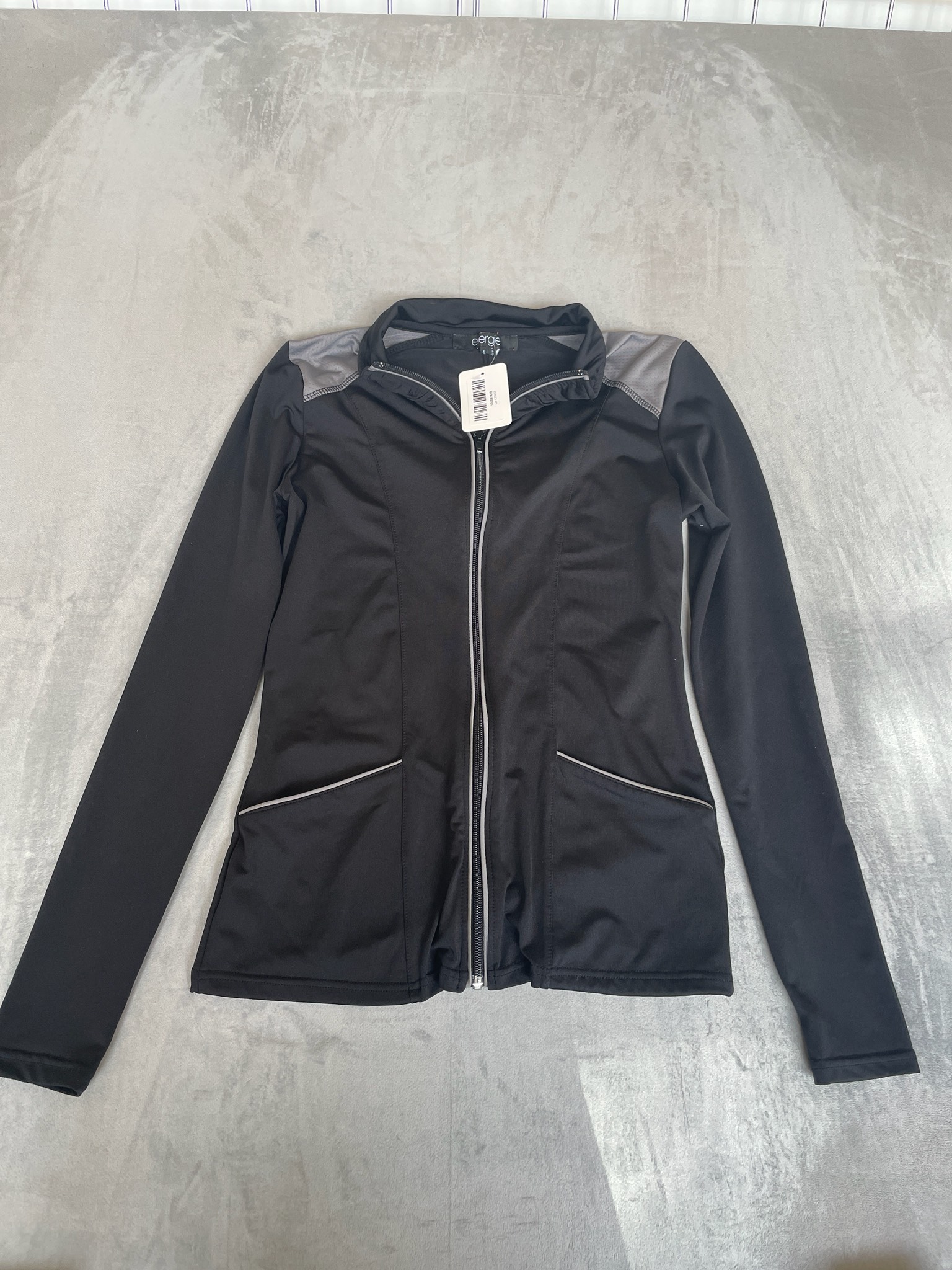 Black Athletic Zip Jacket