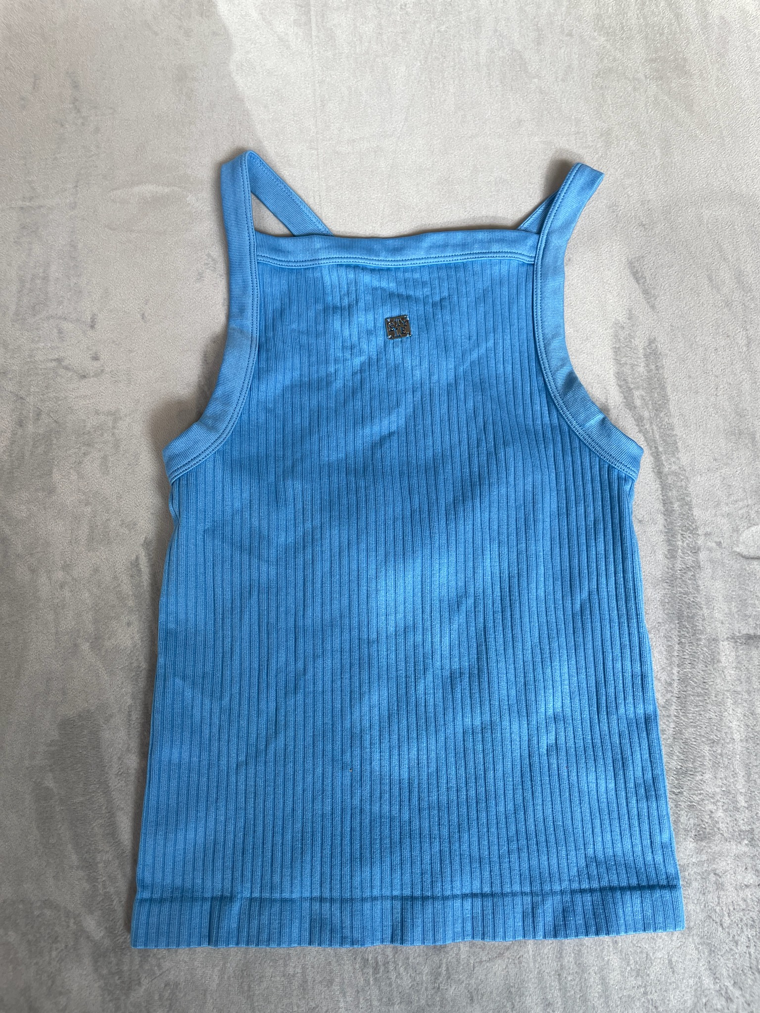 New Mix Blue Ribbed Tank Top Size S/M