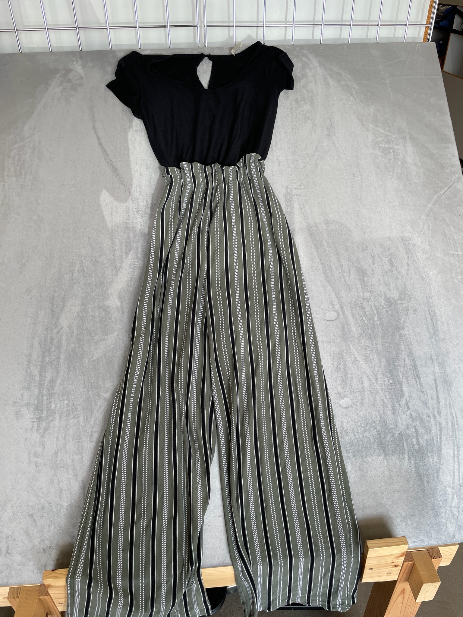 Ultra Pink Black Gray Striped Maxi Dress