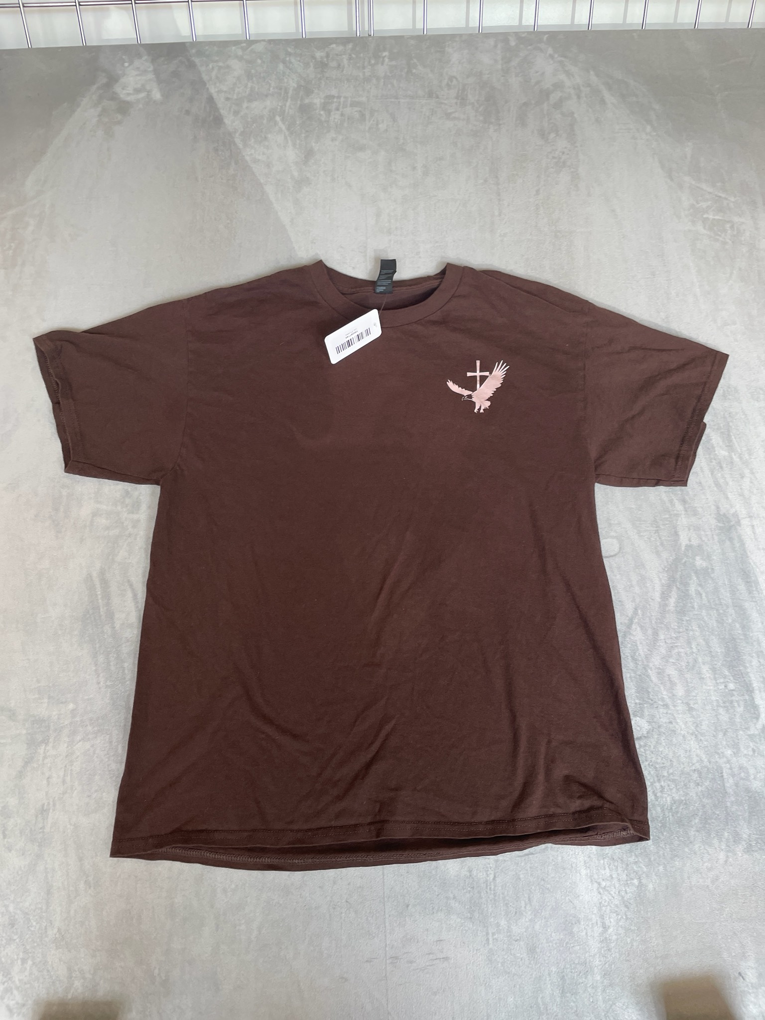 Port & Co Brown Graphic T-Shirt Size Large