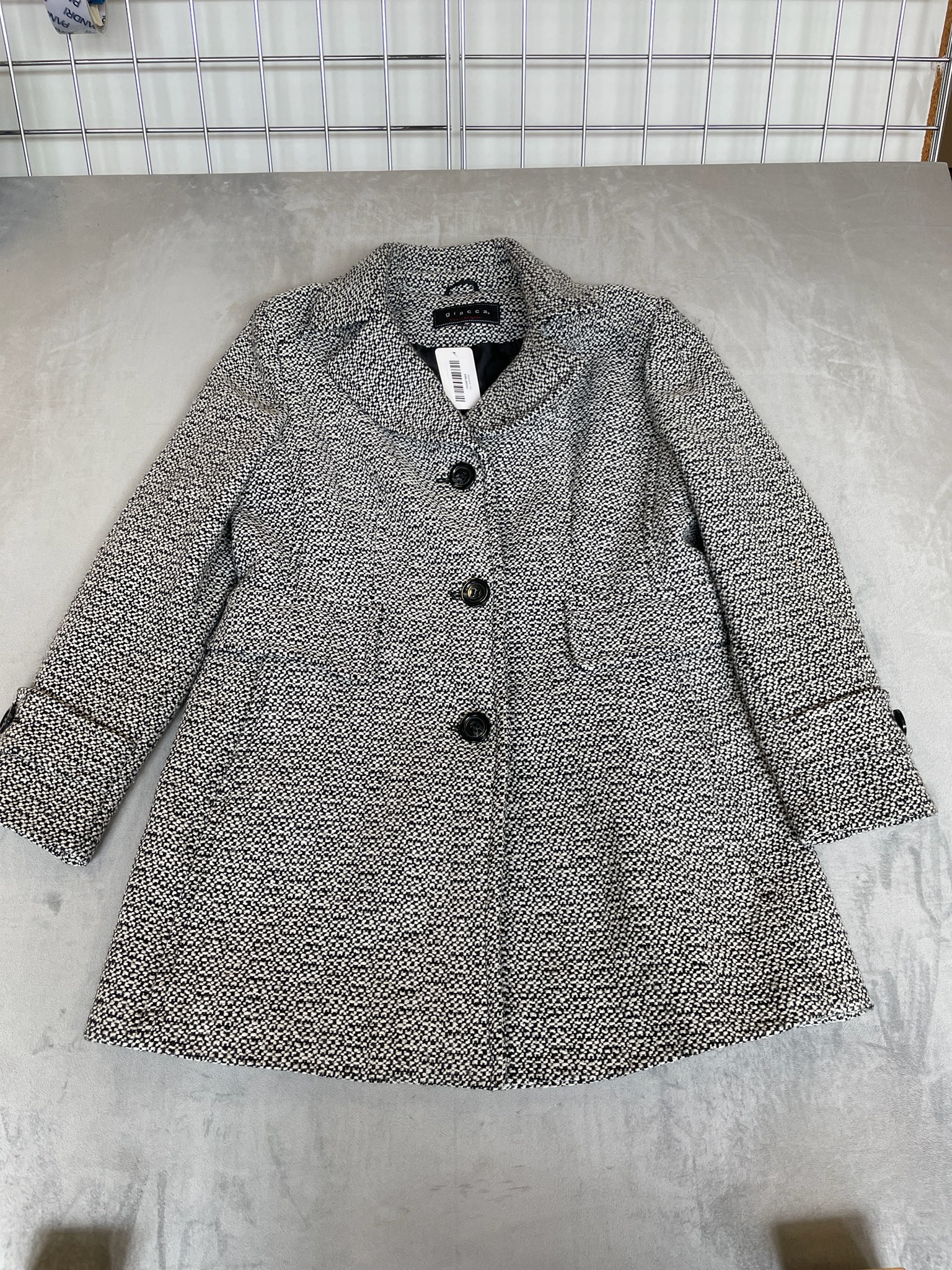giacca Black and White Textured Jacket