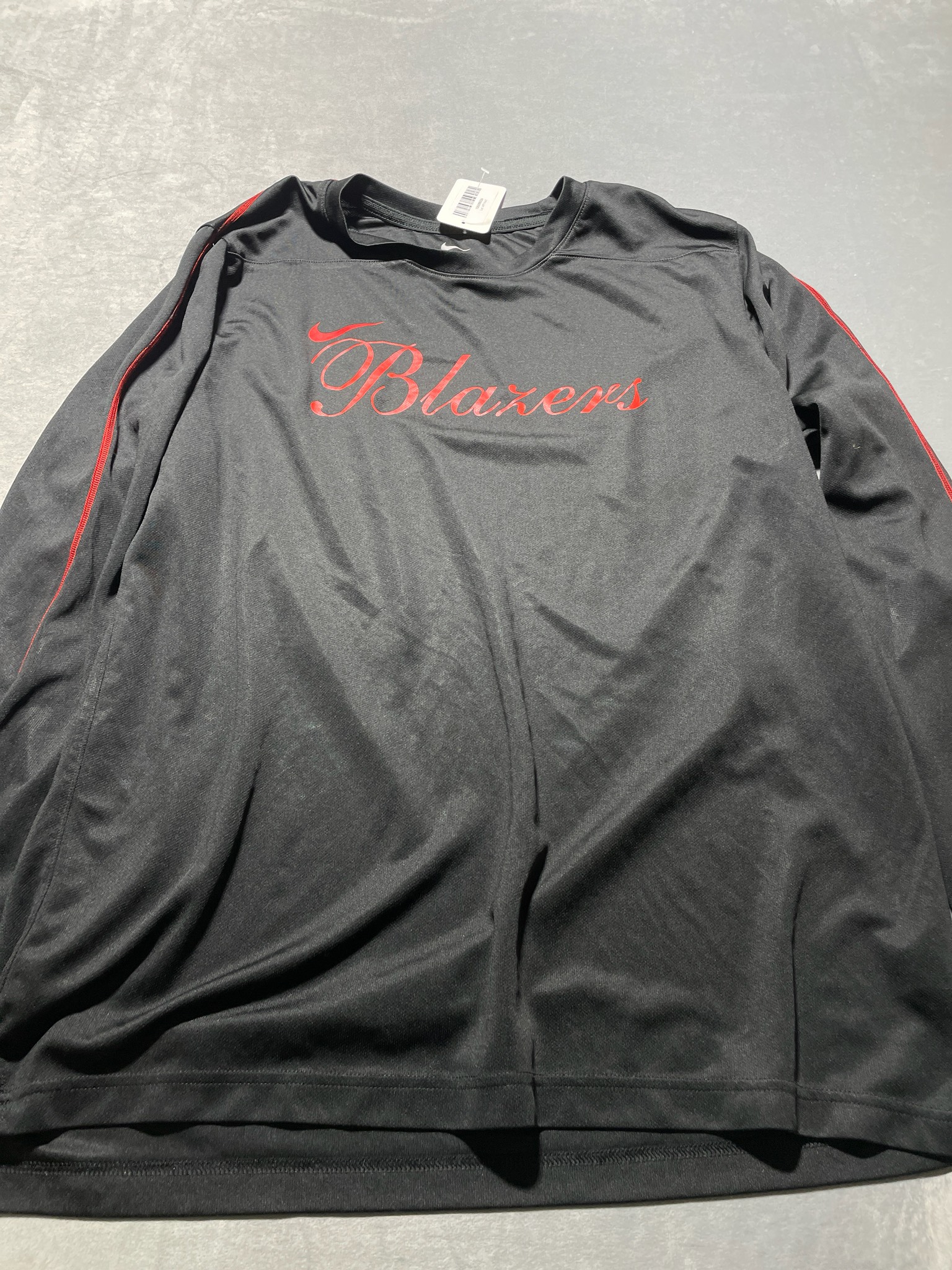 Nike Black Polyester Long Sleeve Athletic Shirt Size XL