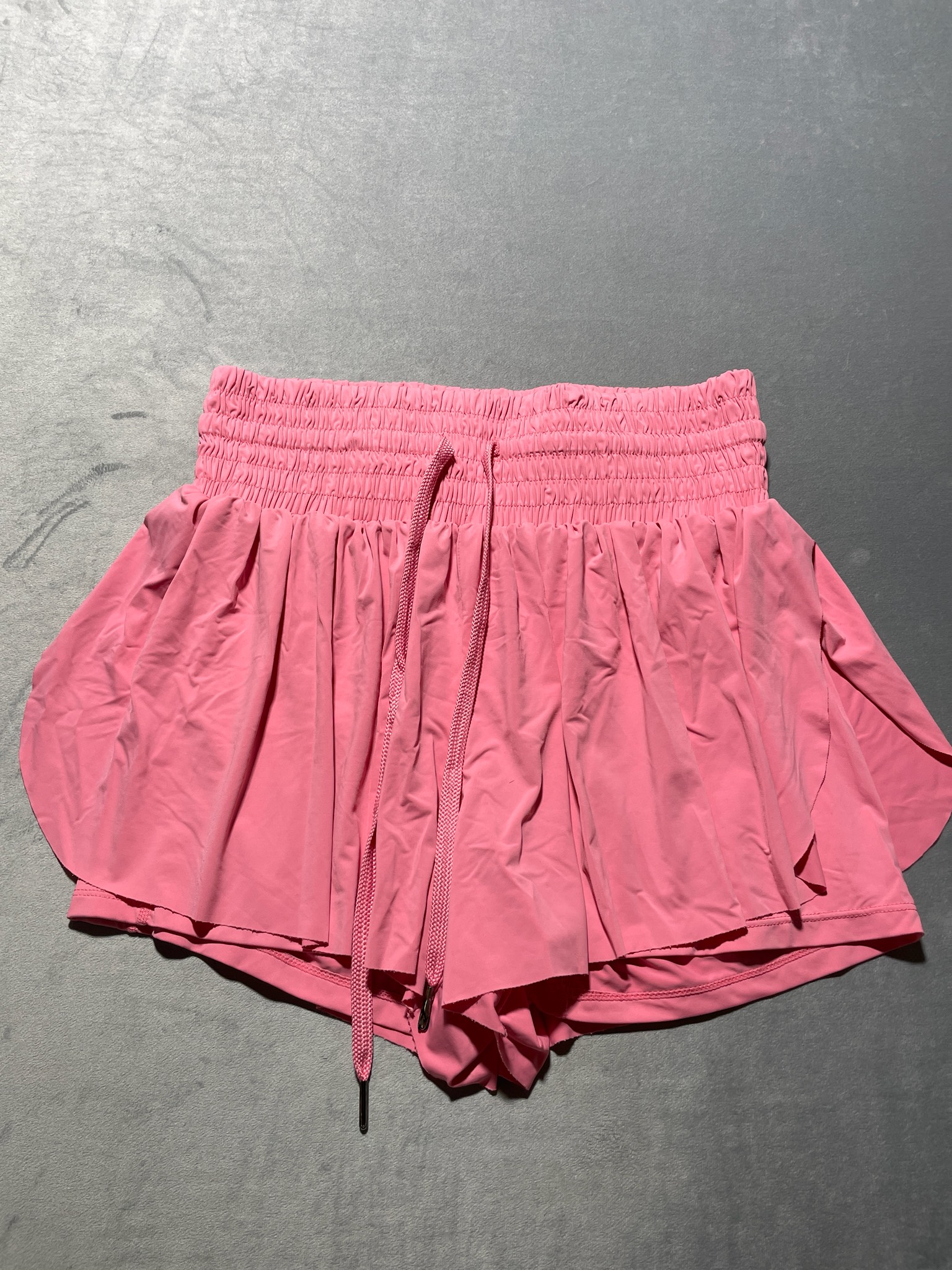 Pink Nylon Layered Athletic Shorts Size XL