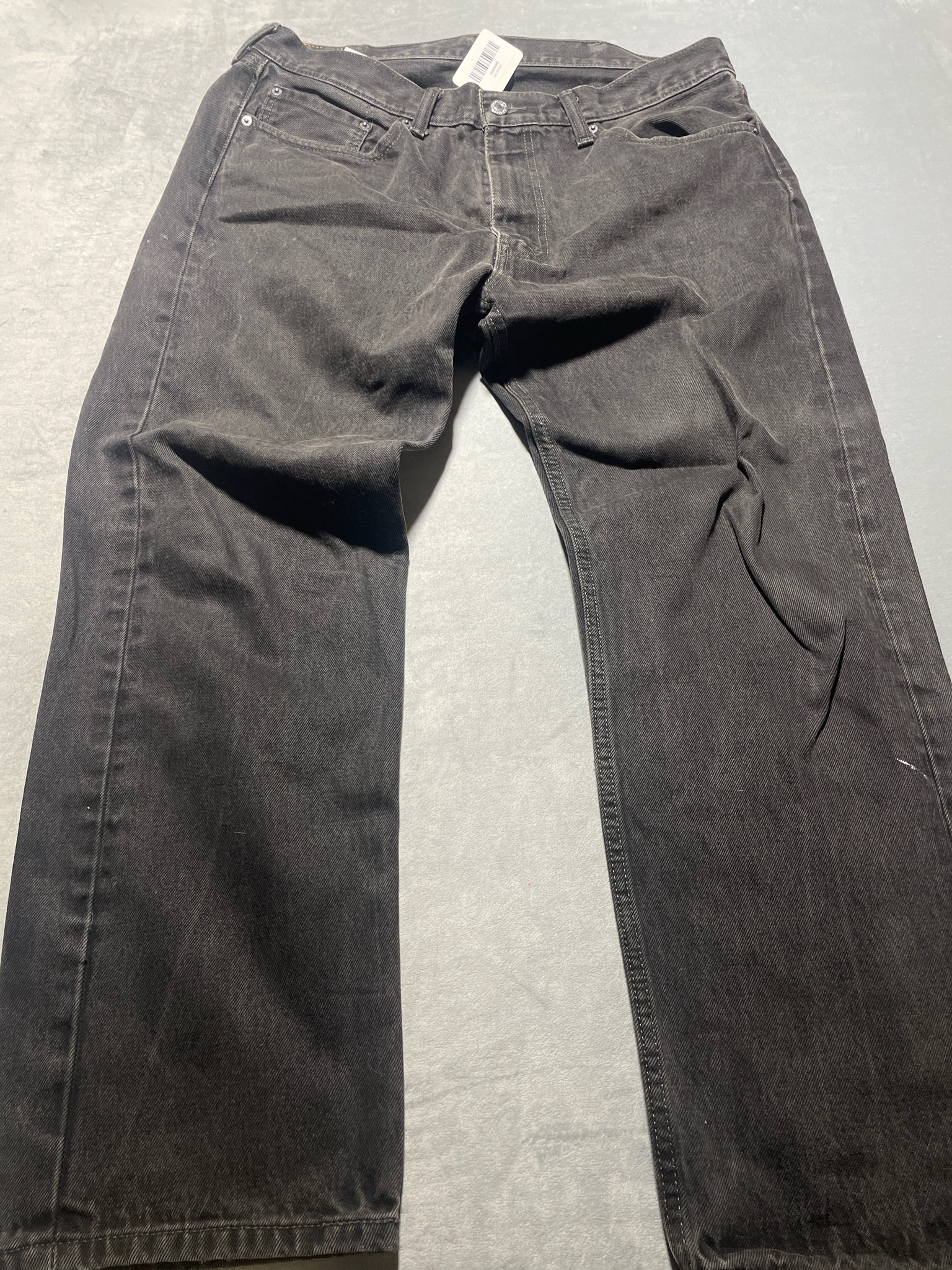 Levi's Black Denim Straight Leg Jeans Size W38 L30