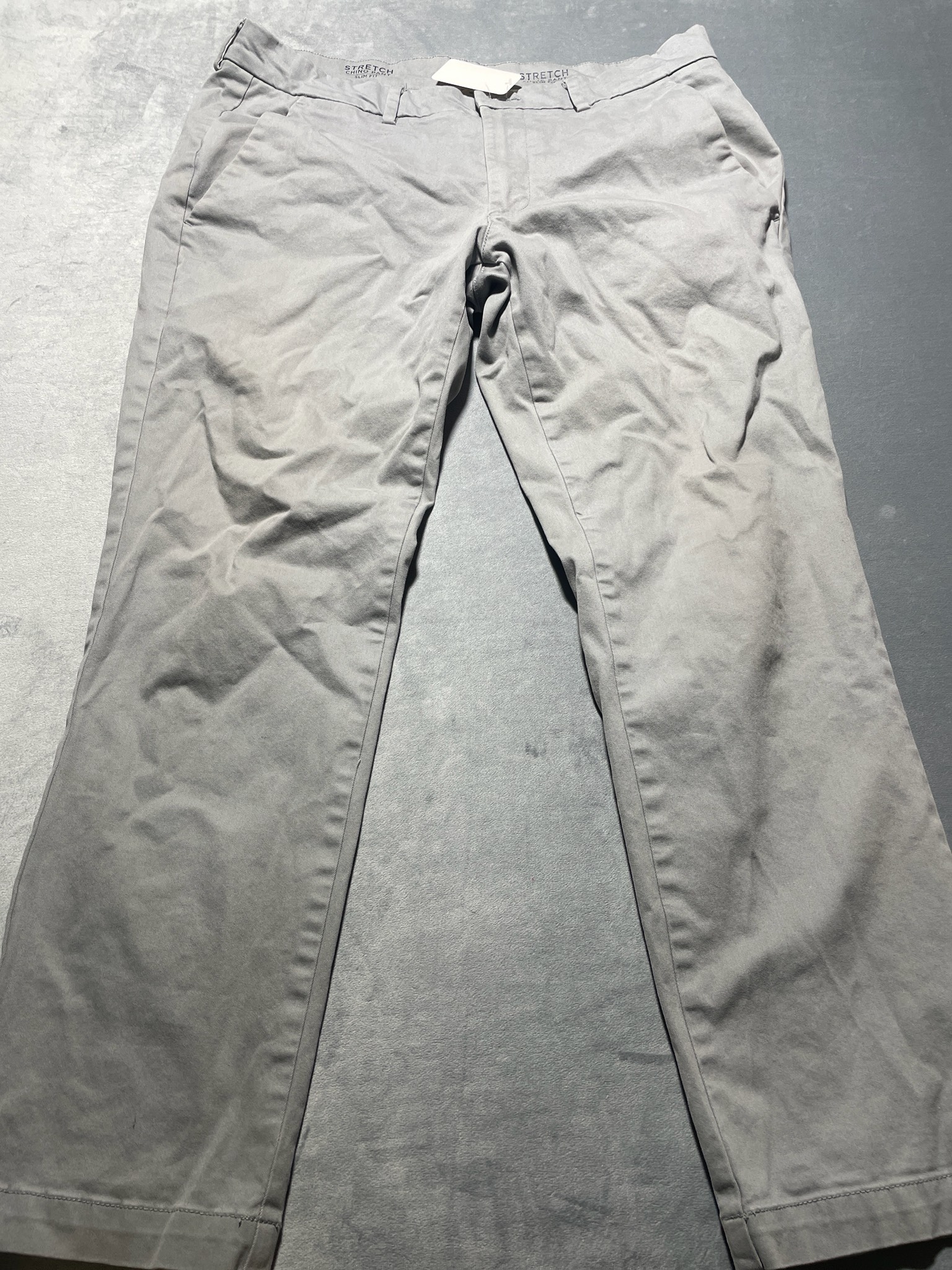 St. John's Bay Light Gray Cotton Stretch Chino Pants Size 36x30