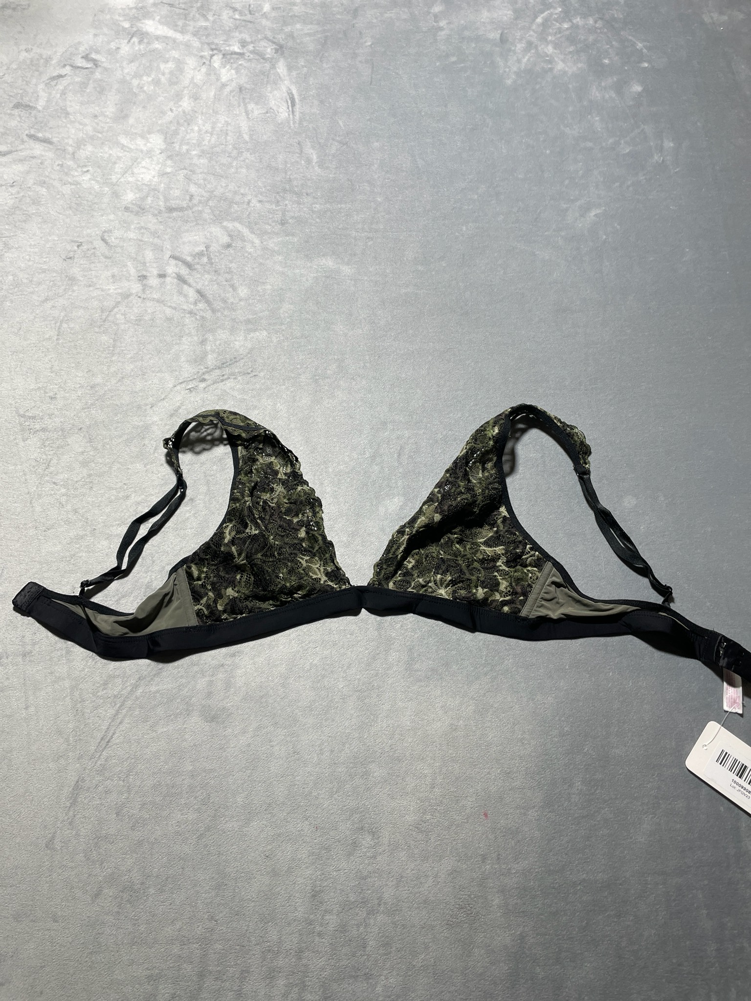 Xhilaration Olive Green Floral Lace Bralette Size Small