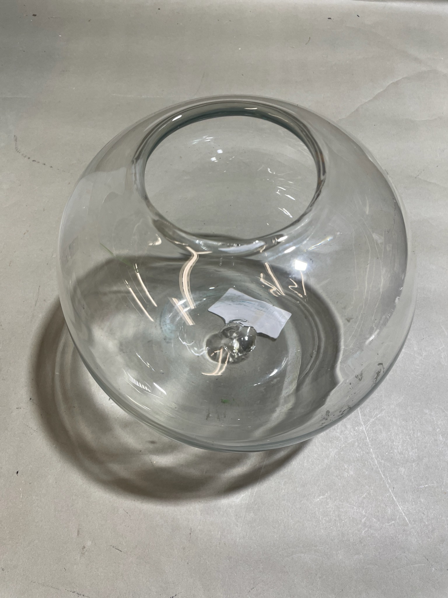 Clear Glass Globe Vase