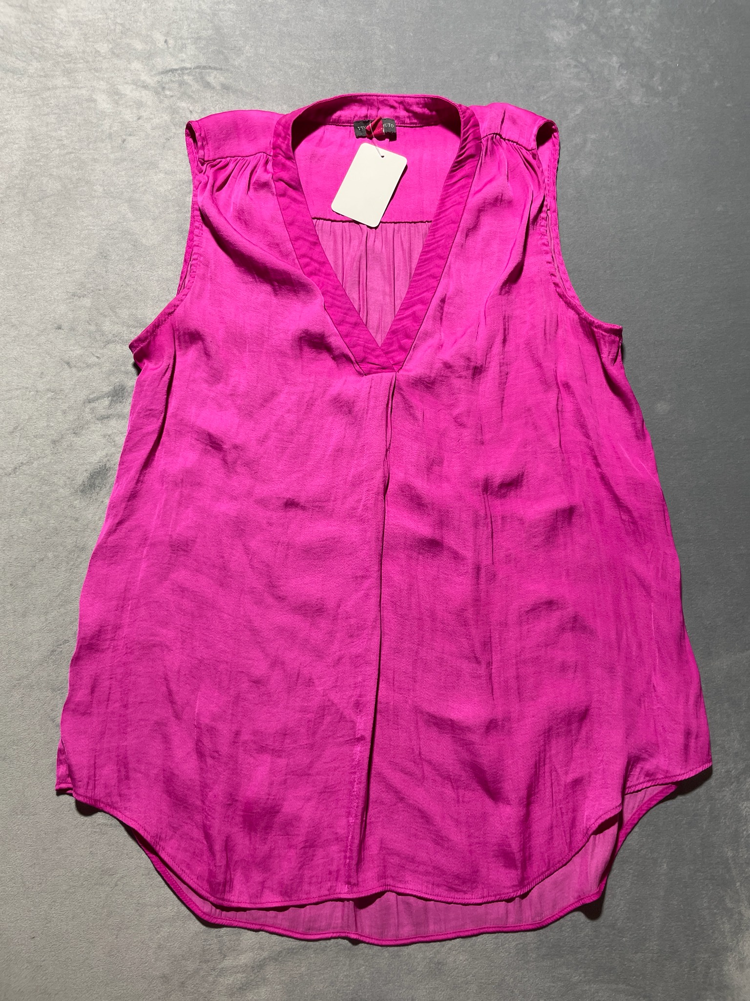 Fuchsia Draped Sleeveless Top Size M