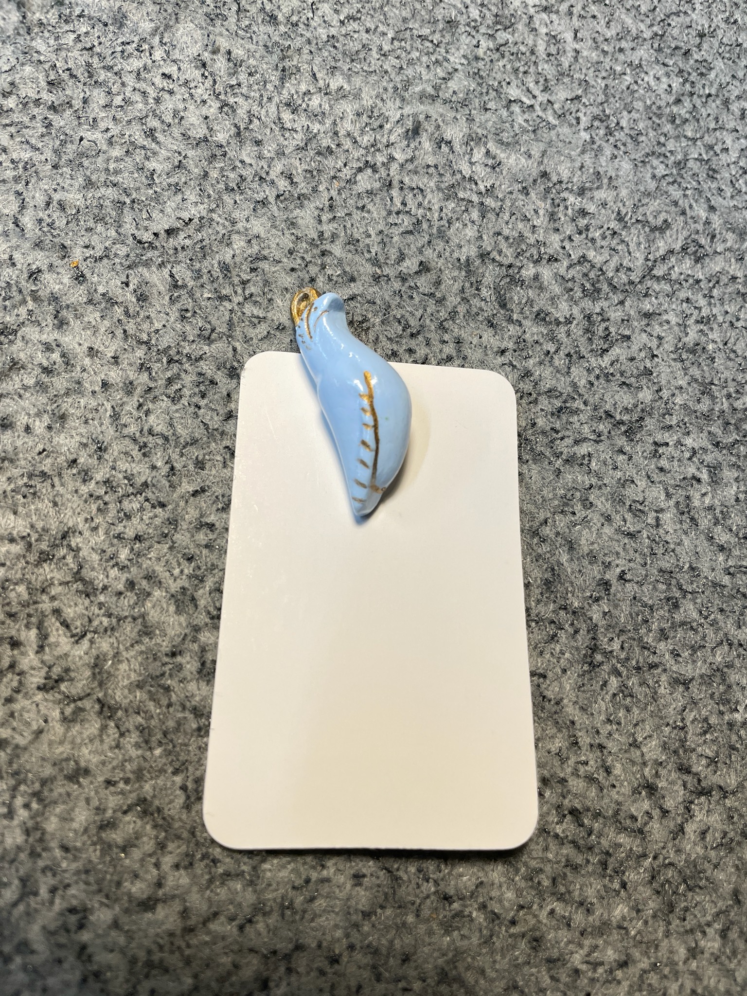 Light Blue Feather Inspired Brooch