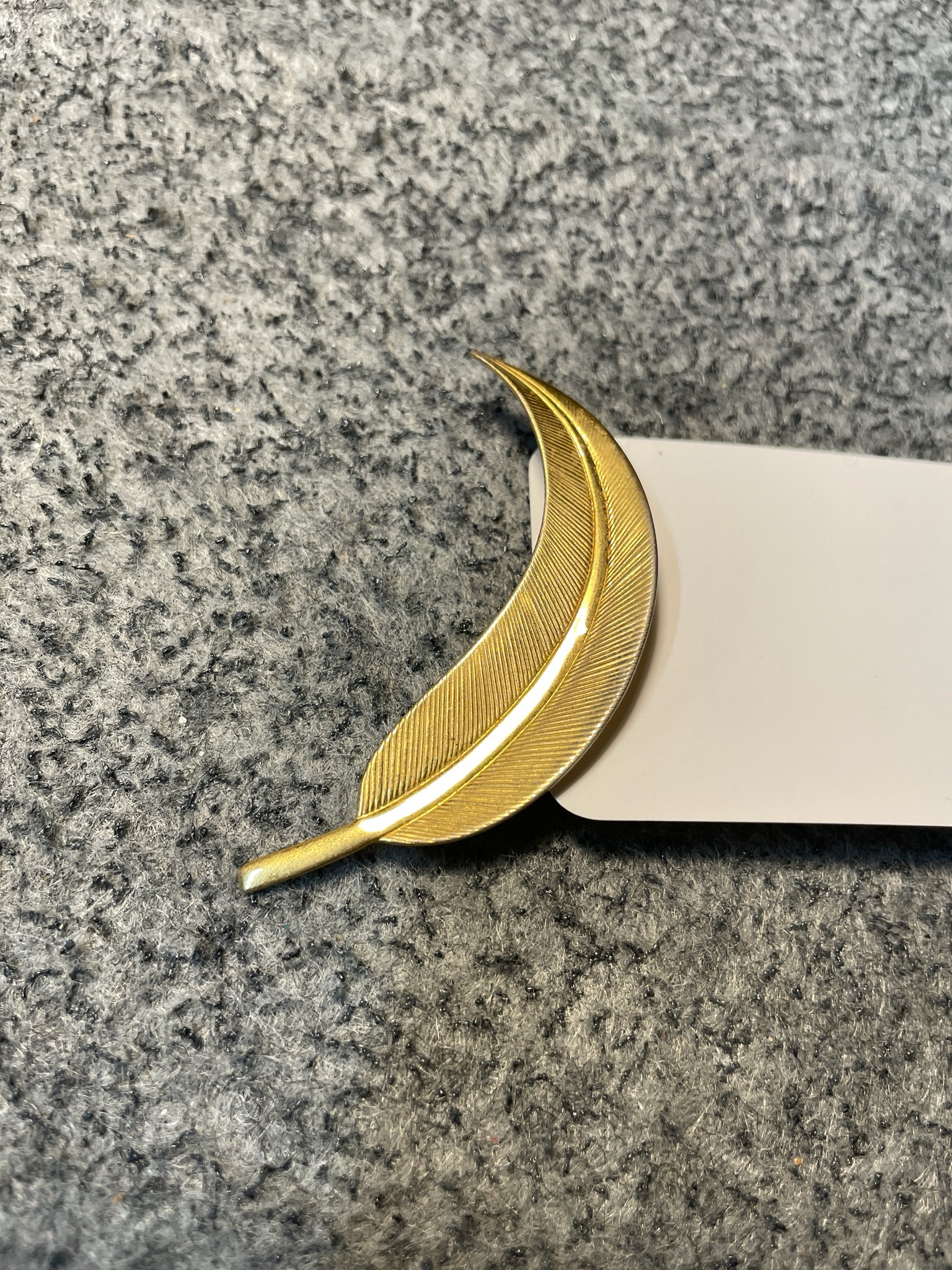 Gold Tone Leaf Brooch
