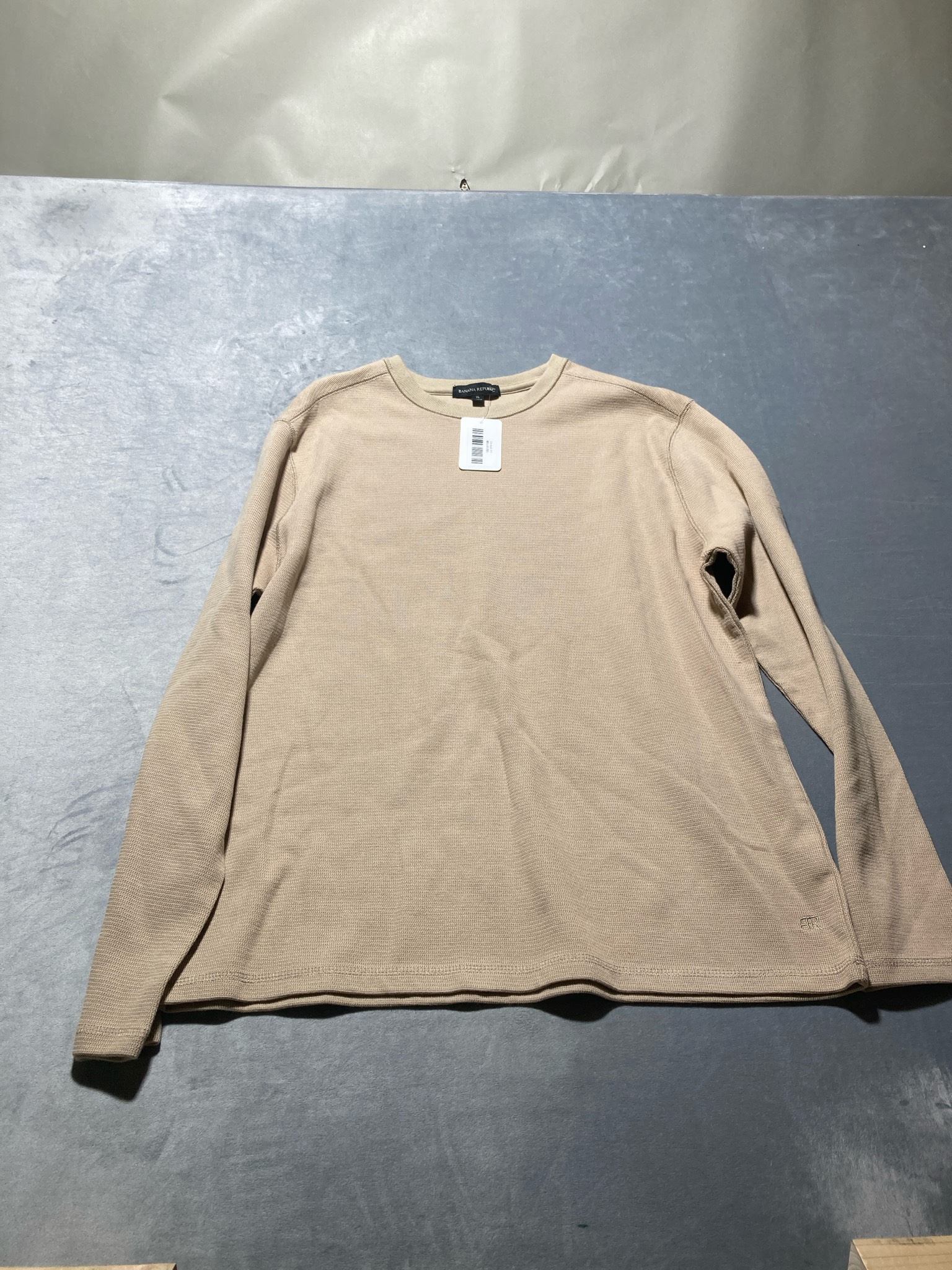 Banana Republic Tan Knit Crew Neck Pullover Sweater Size XL