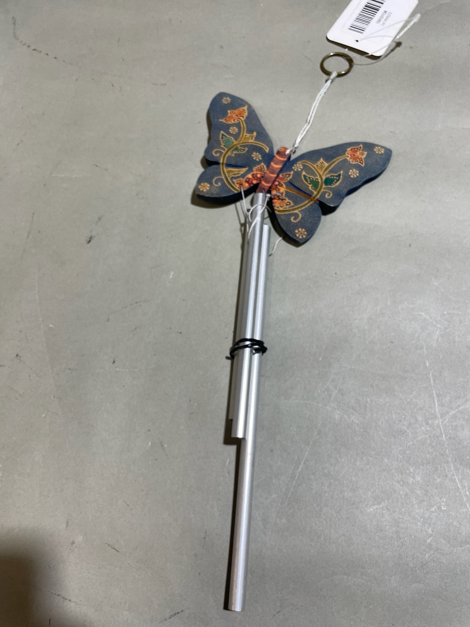 Navy Blue Butterfly Wind Chime