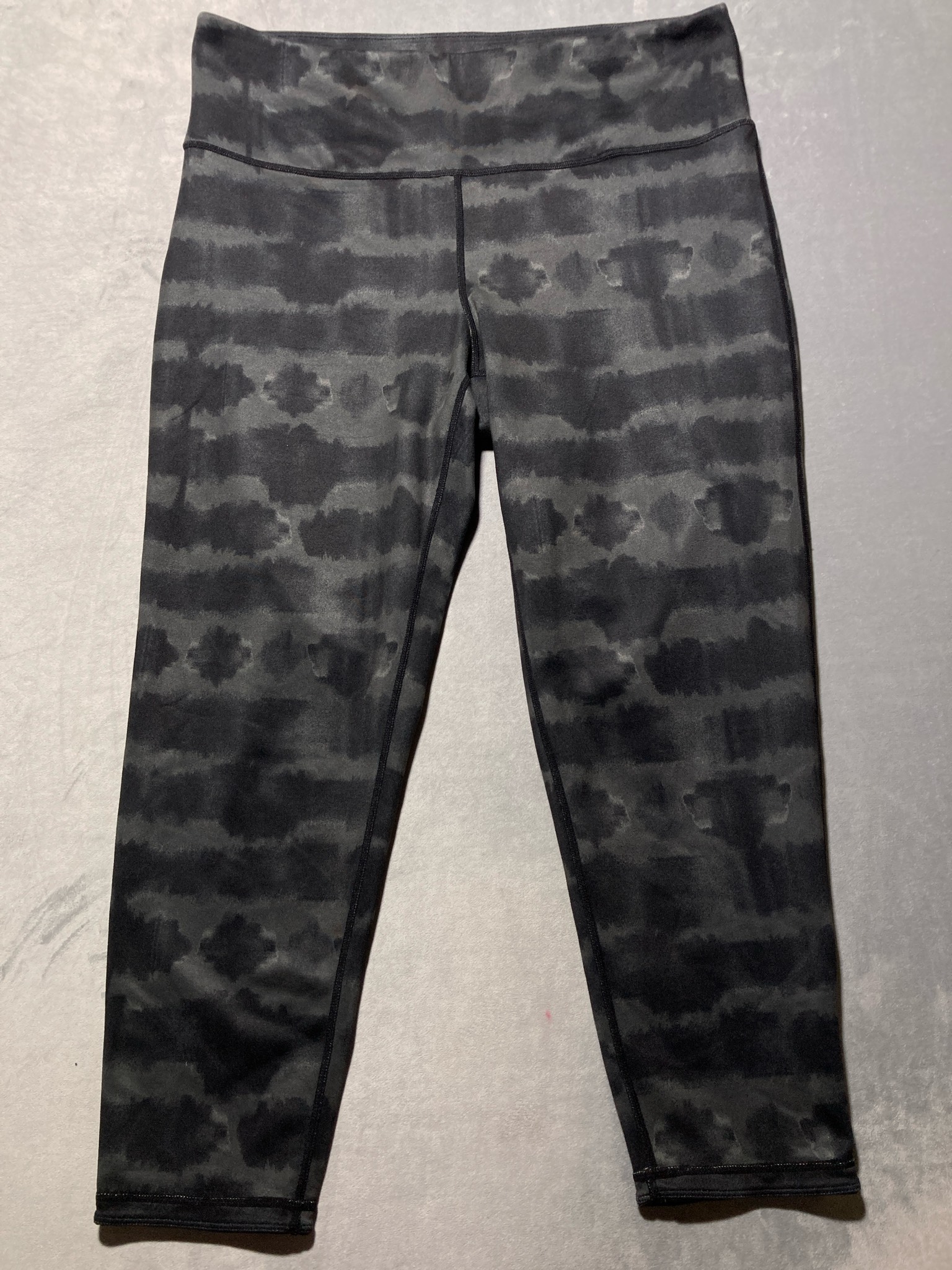 Black Charcoal Mottled Stretch Leggings