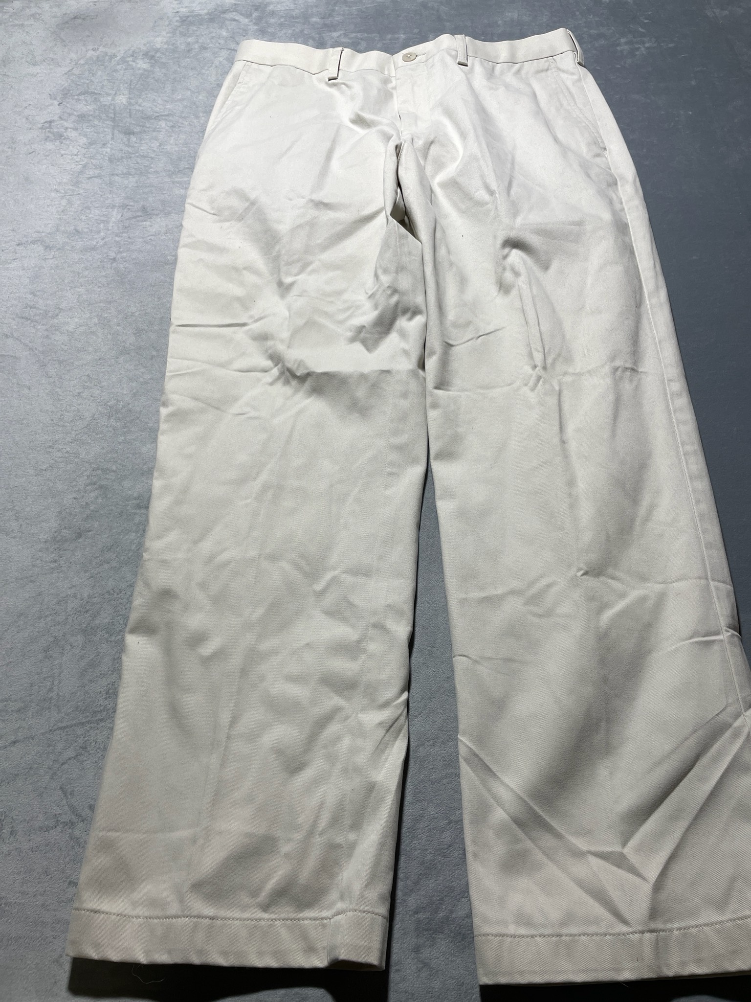 Croft & Barrow Light Beige Cotton-Blend Chino Pants Size 34x30