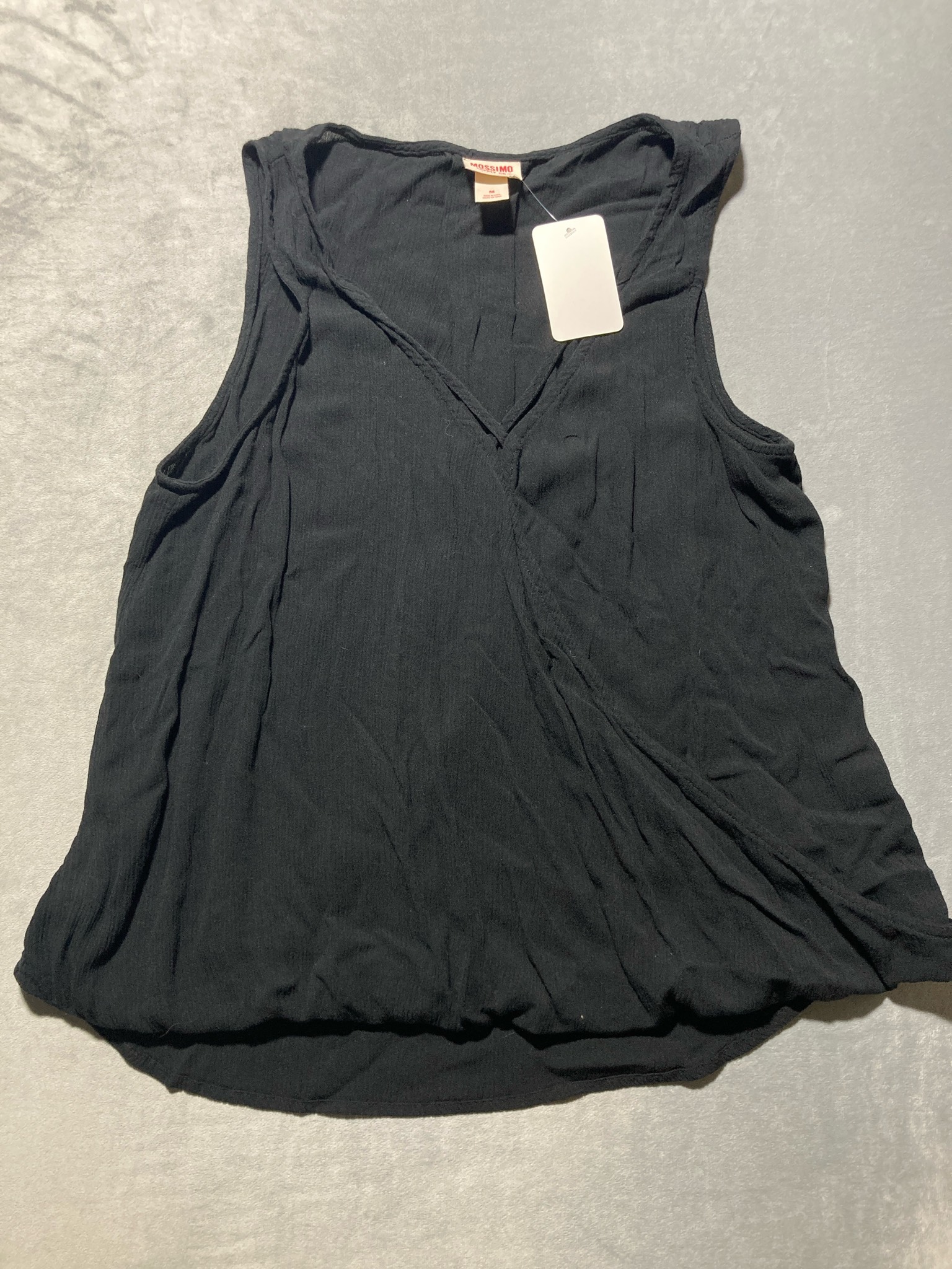 Mossimo Supply Co. Black V-Neck Sleeveless Top Size M