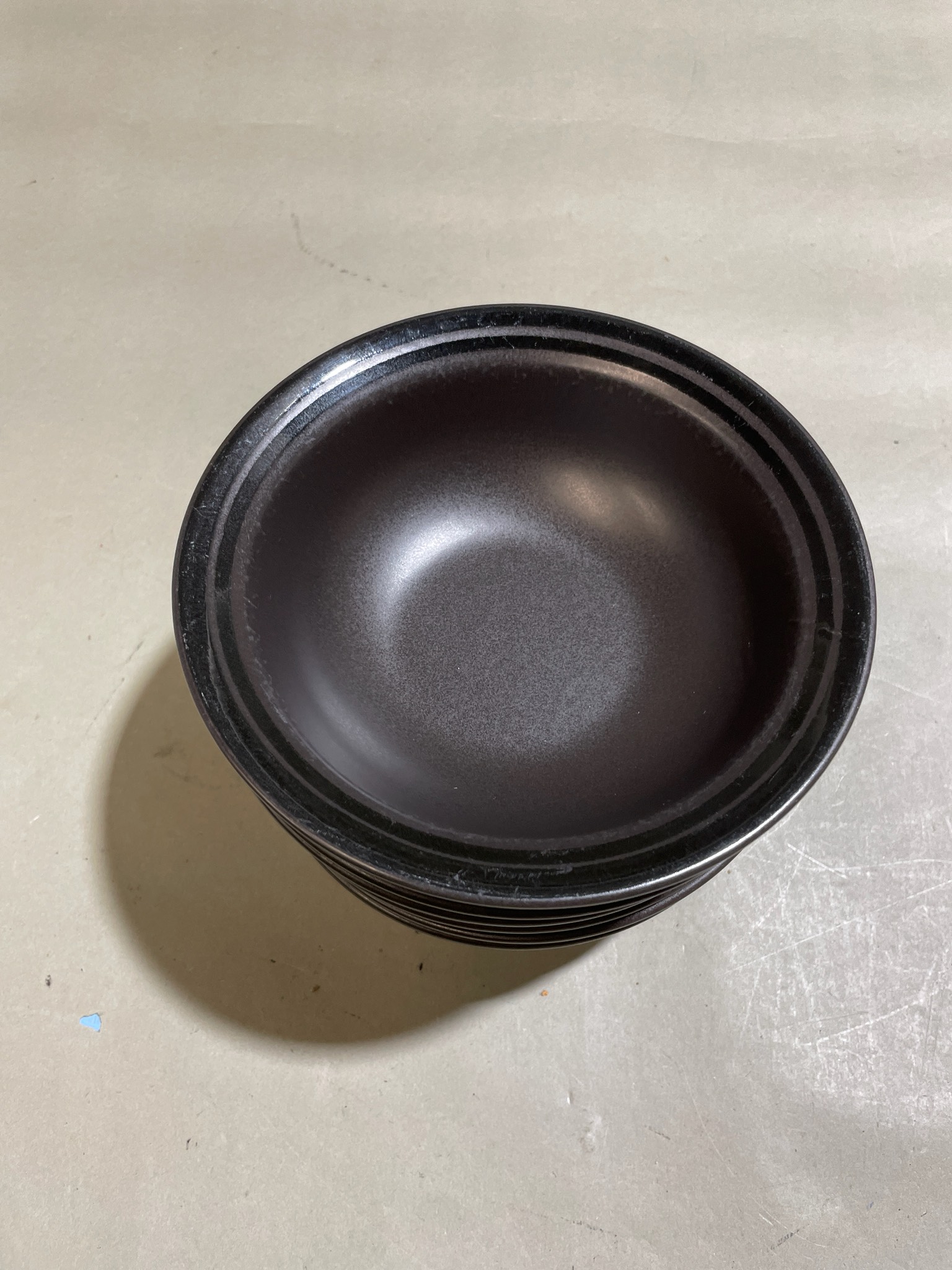 Dark Brown Six Piece Bowl Set